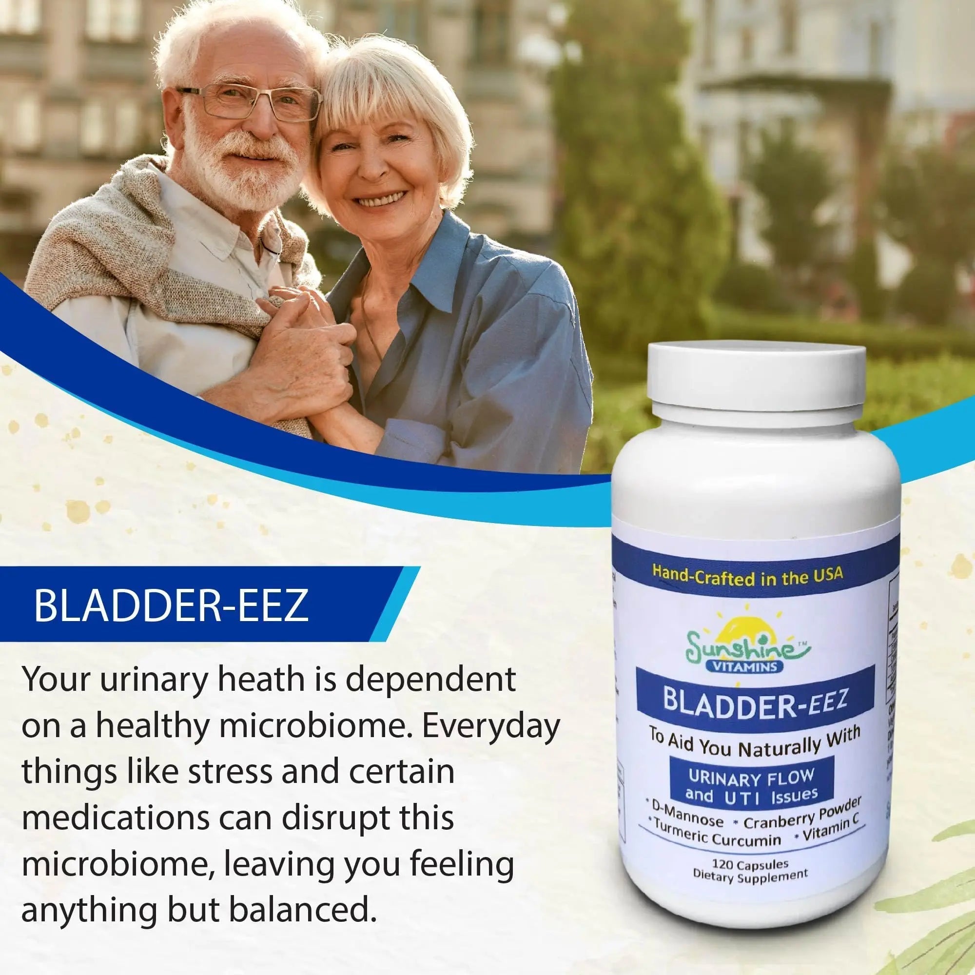 Sunshine Vitamins Bladder-EEZ | All-Natural Bladder Infection UTI Relief Support for Women with D-Mannose | Urinary Tract Infection Health with Immune System Support (1 Bottle of 120 Capsules) Sunshine Vitamins buy supplements canada
