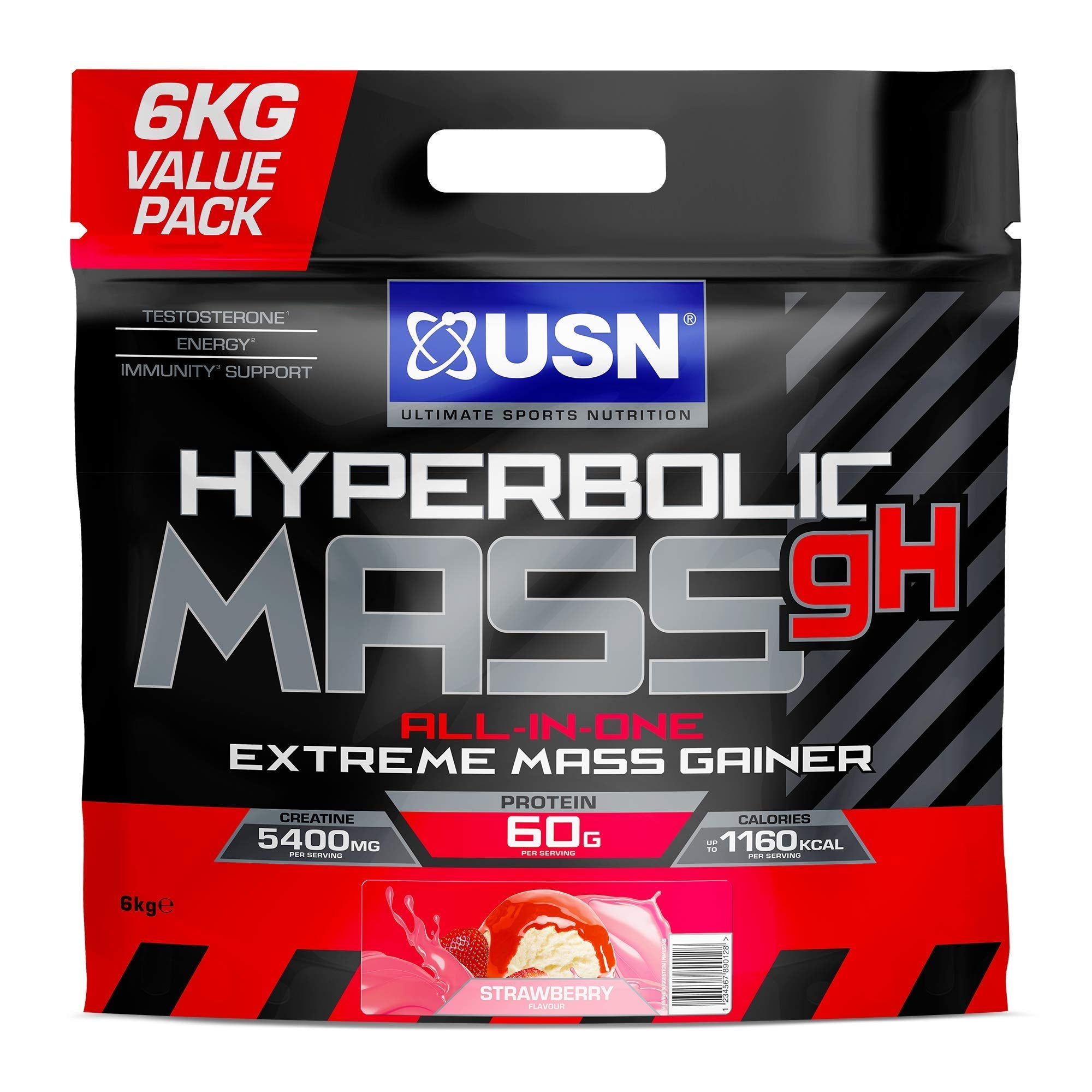 USN Hyperbolic Mass Strawberry 6kg: High Calorie Mass Gainer Protein Powder for Fast Muscle Mass USN buy supplements canada