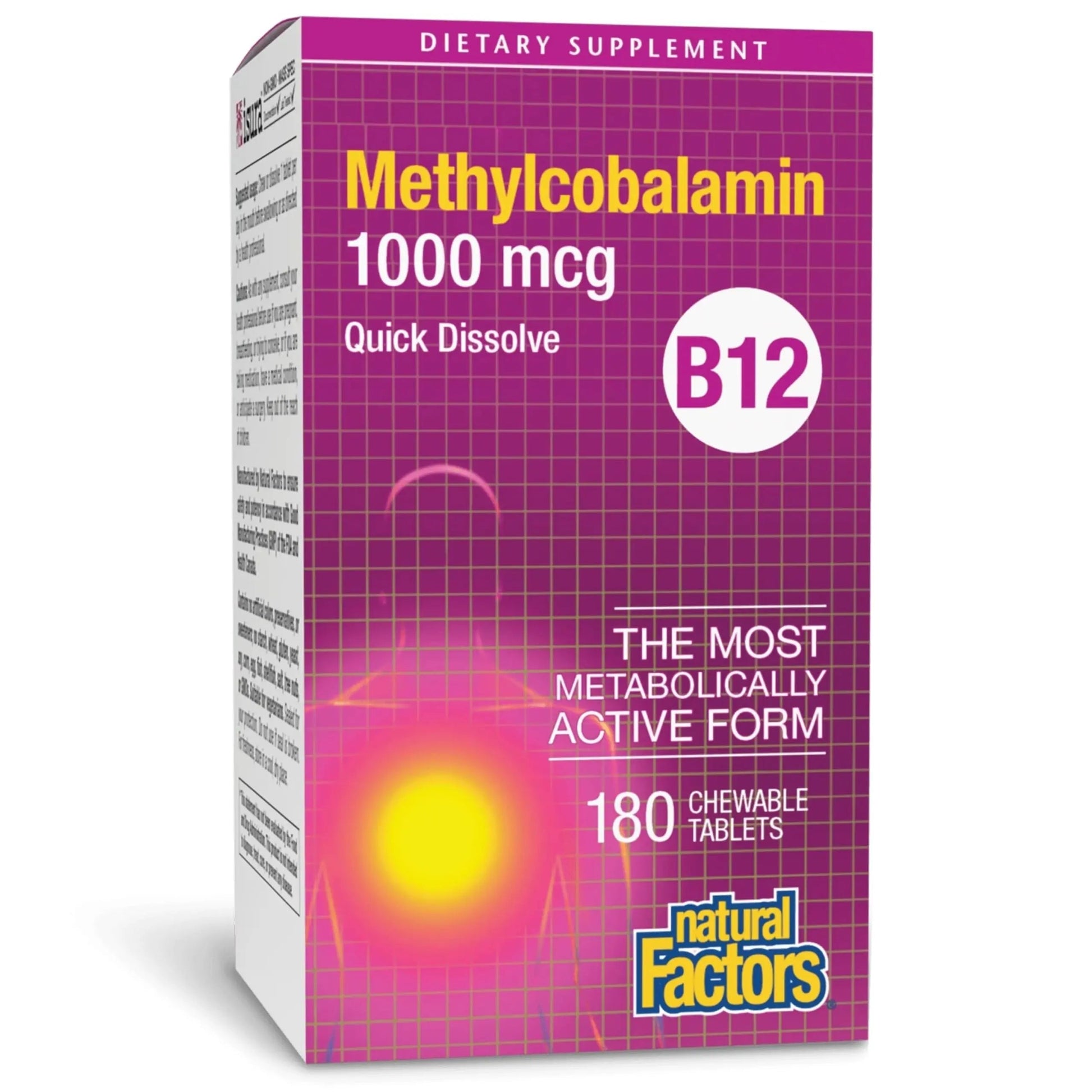 Natural Factors Methylcobalamin 1,000 mcg - Vitamin B12 Supplement in Metabolically Active Form - Supplement Supports Cll Formation Natural Factors buy supplements canada