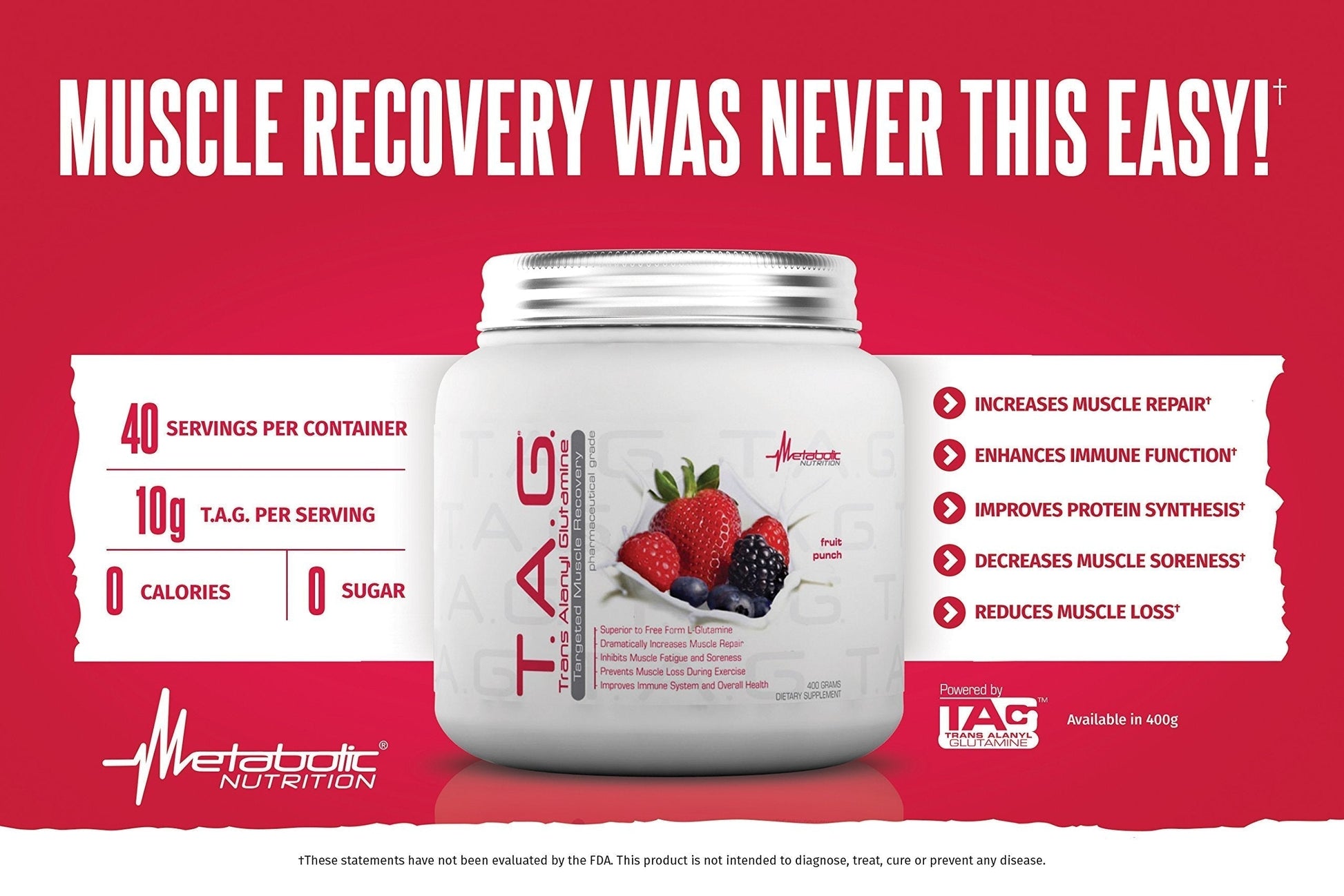 Metabolic Nutrition, TAG, Trans Alanyl Glutamine, 100% L-Glutamine Peptide Powder Metabolic Nutrition buy supplements canada