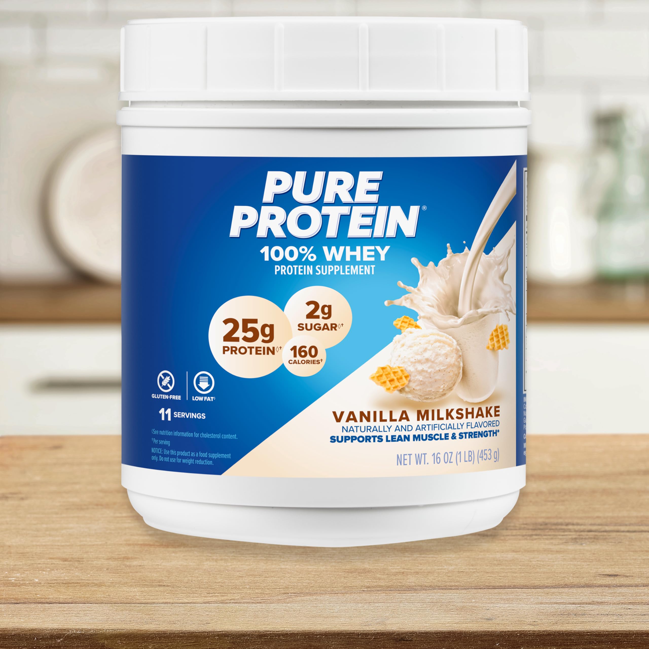 Pure Protein Powder, Whey, High Protein, Low Sugar, Gluten Free, Vanilla Cream, 1 lb Pure Protein buy supplements canada