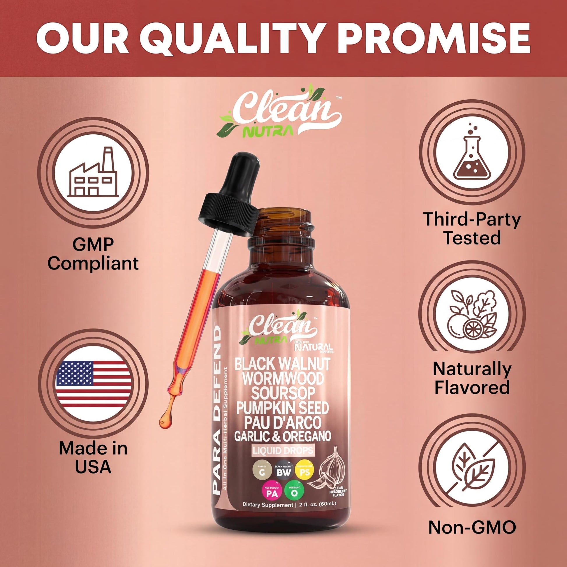 para Defend Wormwood Black Walnut Cleanse for Humans Drops Liquid Soursop Garlic Pumpkin Seed PAU D'Arco Oil of Oregano Turmeric Clean Nutraceuticals buy supplements canada