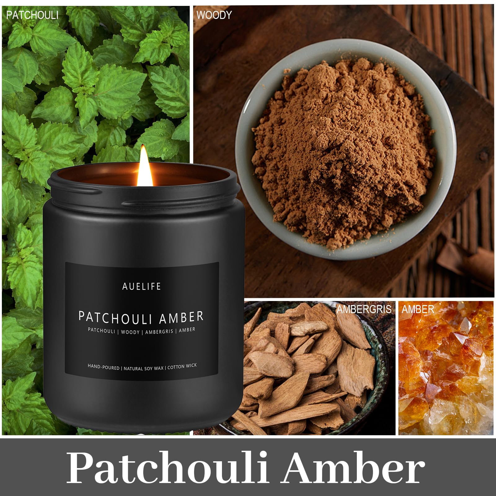 Scented Candles Set | Men Candles Set, Candles for Men Scented Candles for Home - 4 Pack Candles Scents Auelife buy supplements canada