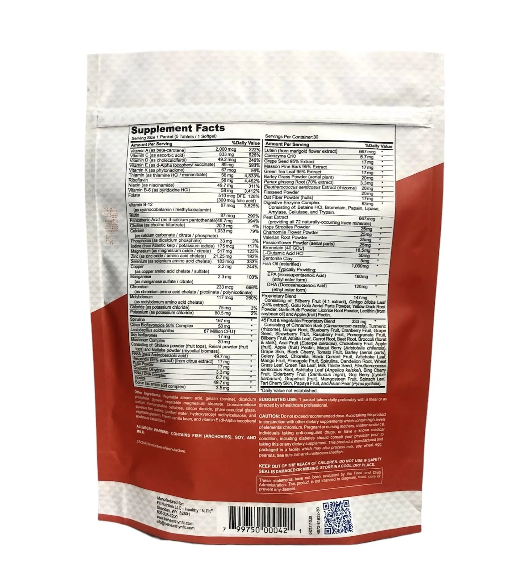 Healthy 'N Fit NUTRI Pack - 30 Day Pkt -One Pack Daily, Multivitamin All-in-One Packets Healthy 'N Fit buy supplements canada