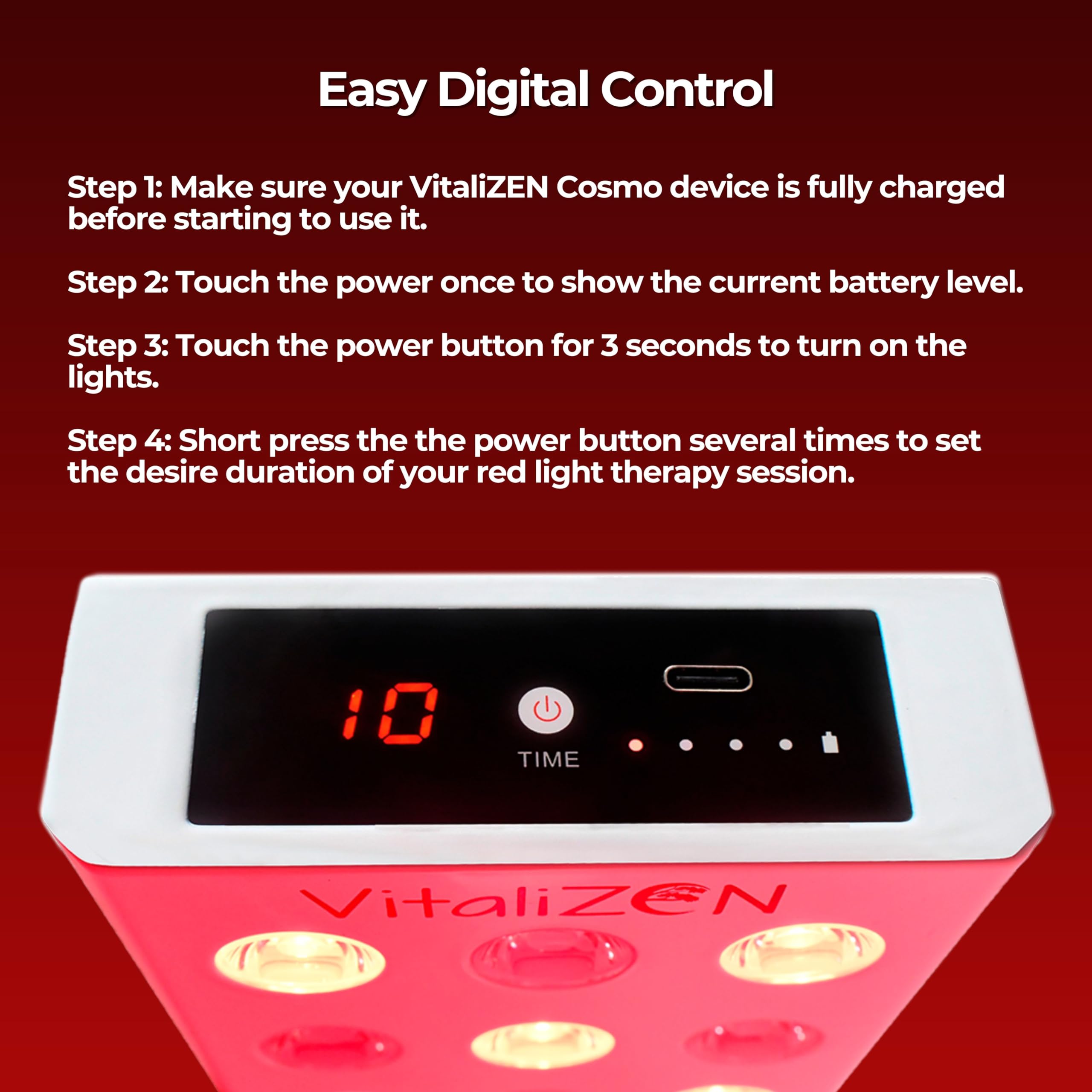 VitaliZEN Cosmo 60 Watt, Rechargeable Red & Near-Infrared Light Therapy Device. 660nm & 850nm VitaliZEN buy supplements canada