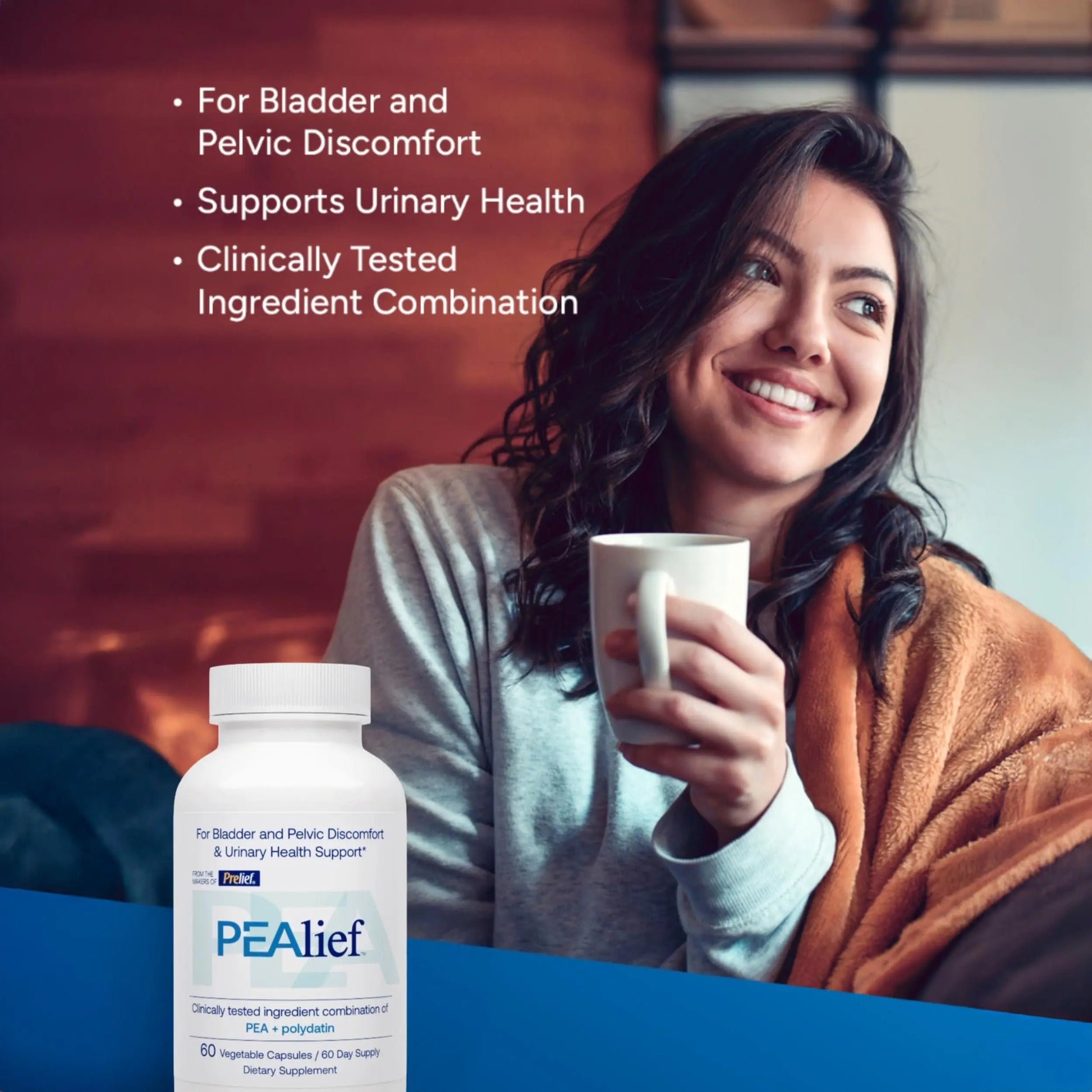 PEAlief Pea + Polydatin – New Bladder & Urinary Comfort Support with Clinically Tested Ingredient Combination — One Pill Per Day, 60 Day Supply PEAlief buy supplements canada
