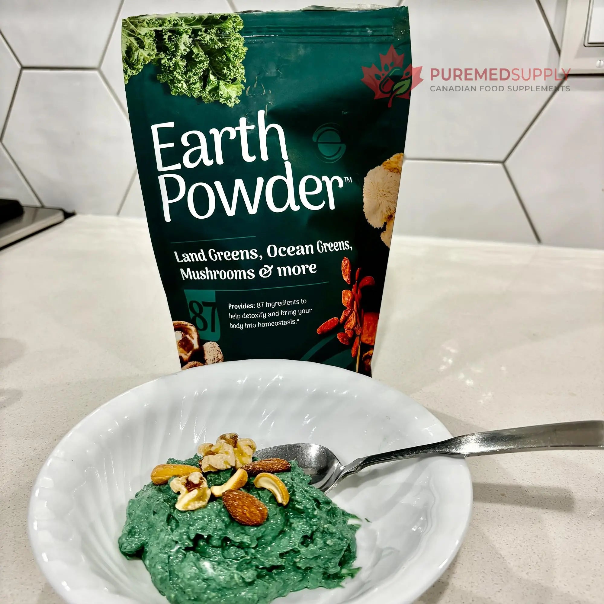 Earth Powder Daily Foundational Nutrition Supplement with 28 Greens & 10 Mushrooms | 87 Nutrients for Energy, Gut Health & Mental Clarity Earth Powder buy supplements canada