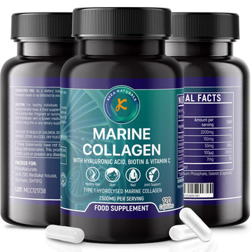 Hydrolysed Marine Collagen Peptides 2300mg - Enhanced with Hyaluronic Acid & Vitamin C Keka Naturals buy supplements canada