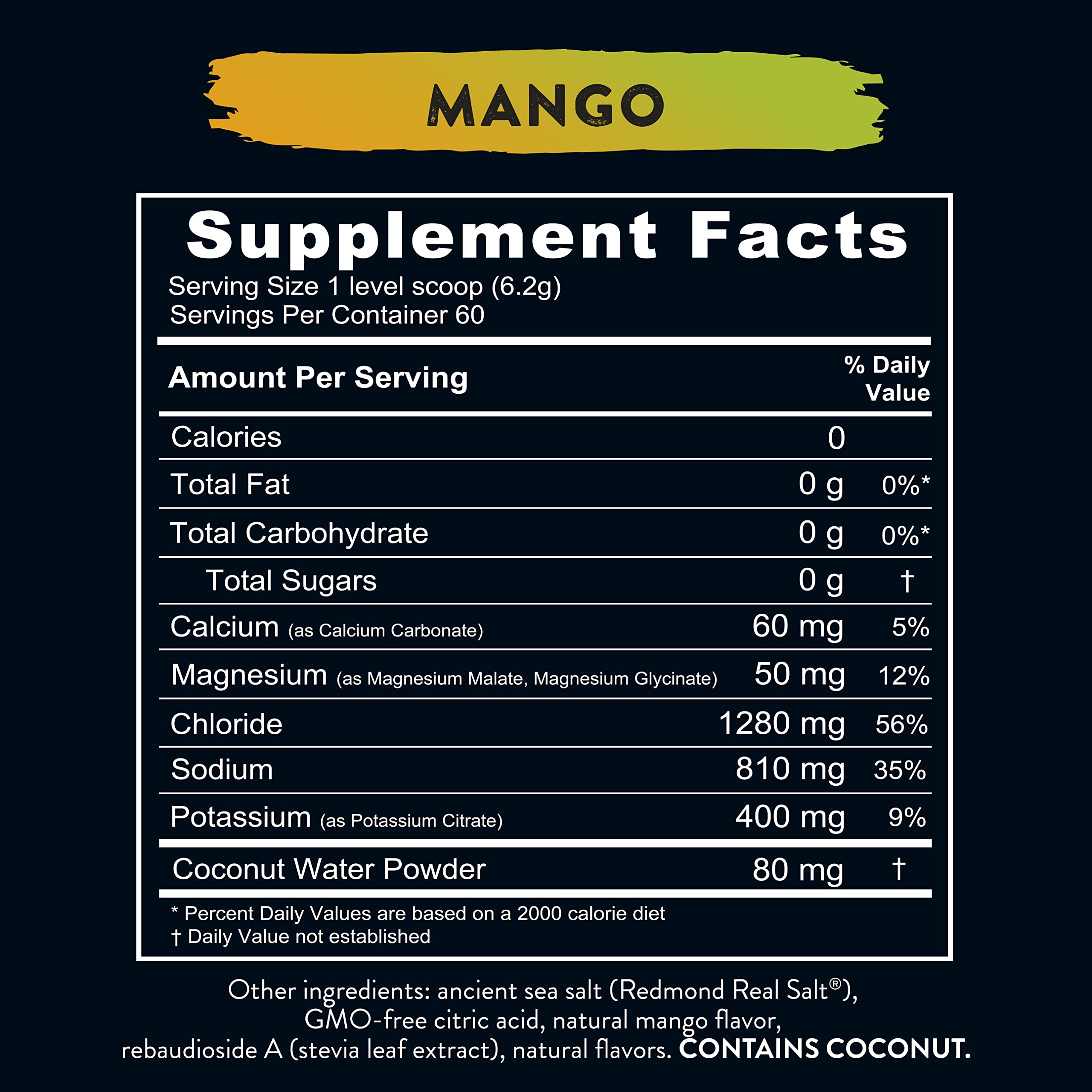 Redmond Re-Lyte Hydration Electrolyte Mix (Mango) REDMOND buy supplements canada