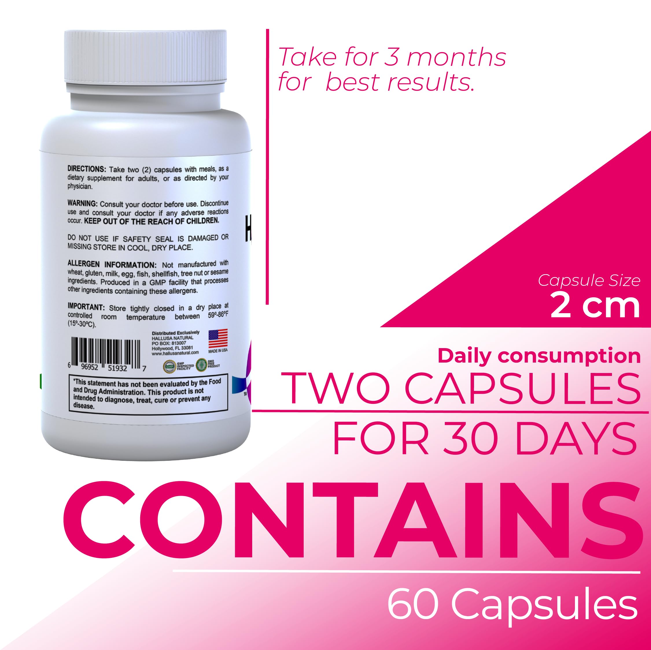 Women’s Multivitamin 18+ Vitamins & Minerals | Biotin, Folic Acid, Zinc, Calcium, Magnesium & Vitamin D | Hair, Skin & Nails Support, Energy Hallusa Natural buy supplements canada