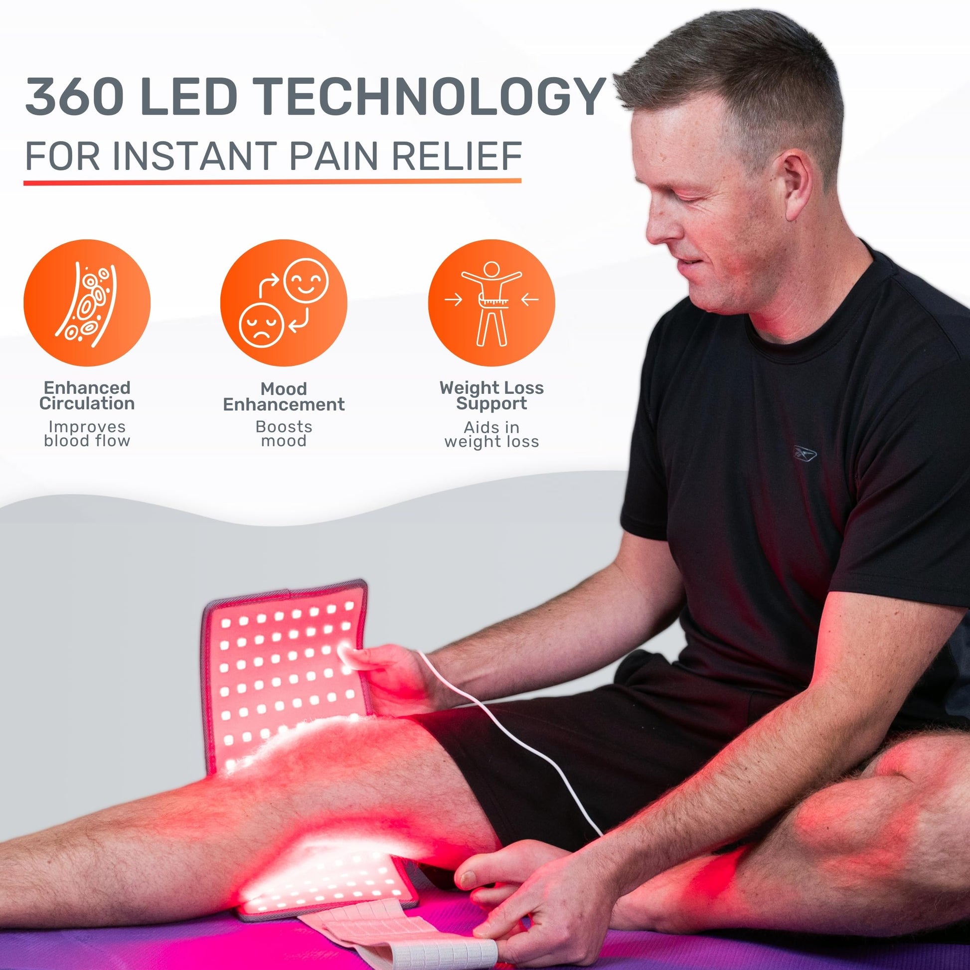 LOOKEE HealGlow Pro Medical Infrared & Red-Light Therapy Belt - LED Technology - 60W Powerful LOOKEE buy supplements canada