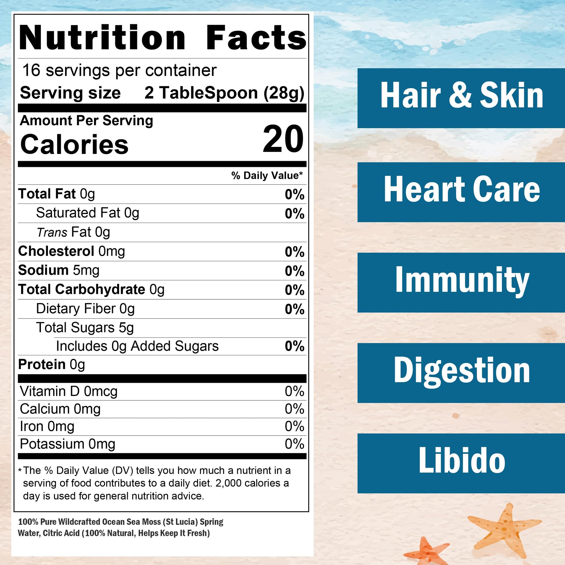 Healistix Irish Sea Moss Gel- St Lucia Wildcrafted Seamoss Gel, Packed with 92 Vitamins HX HEALISTIX buy supplements canada