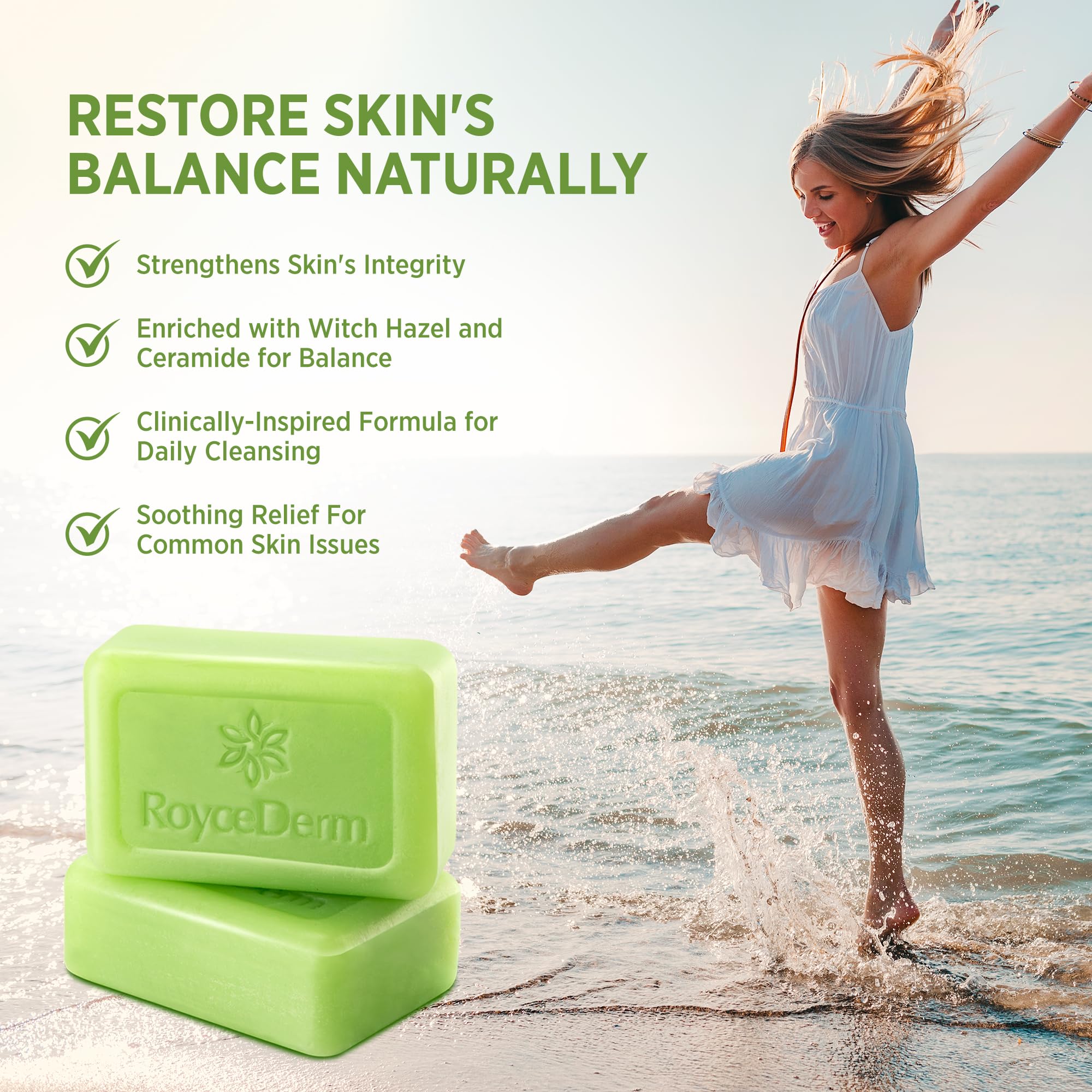 Roycederm Antifungal Bar Soap - Tea tree Oil Soap - Athlete’s Foot Treatment for Jock Itch & Ringworm Roycederm buy supplements canada