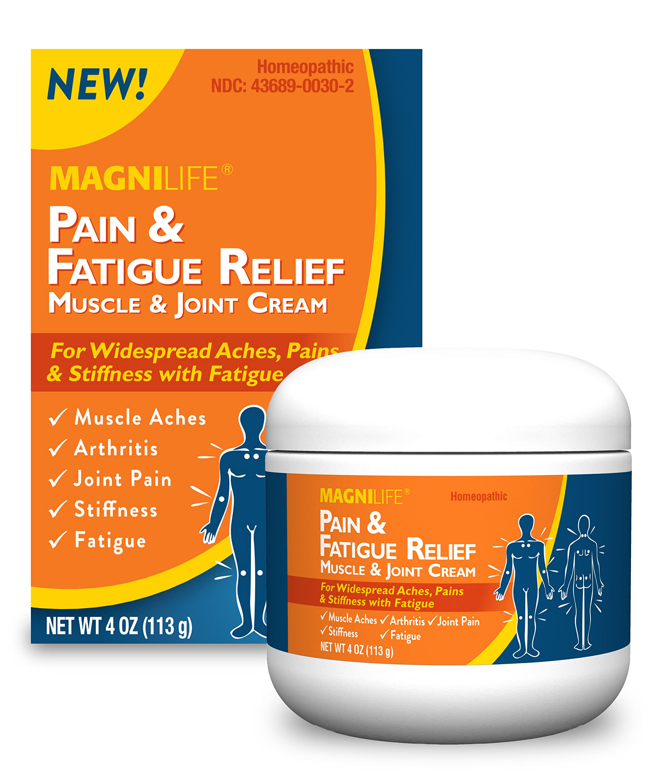 MagniLife Pain and Fatigue Relief Cream, 4 oz, Fast-Acting Relief for Fibromyalgia Symptoms, Muscle Aches & Joint Pain, Helps Relieve Soreness & Tenderness, Deep Penetrating Formula MagniLife buy supplements canada
