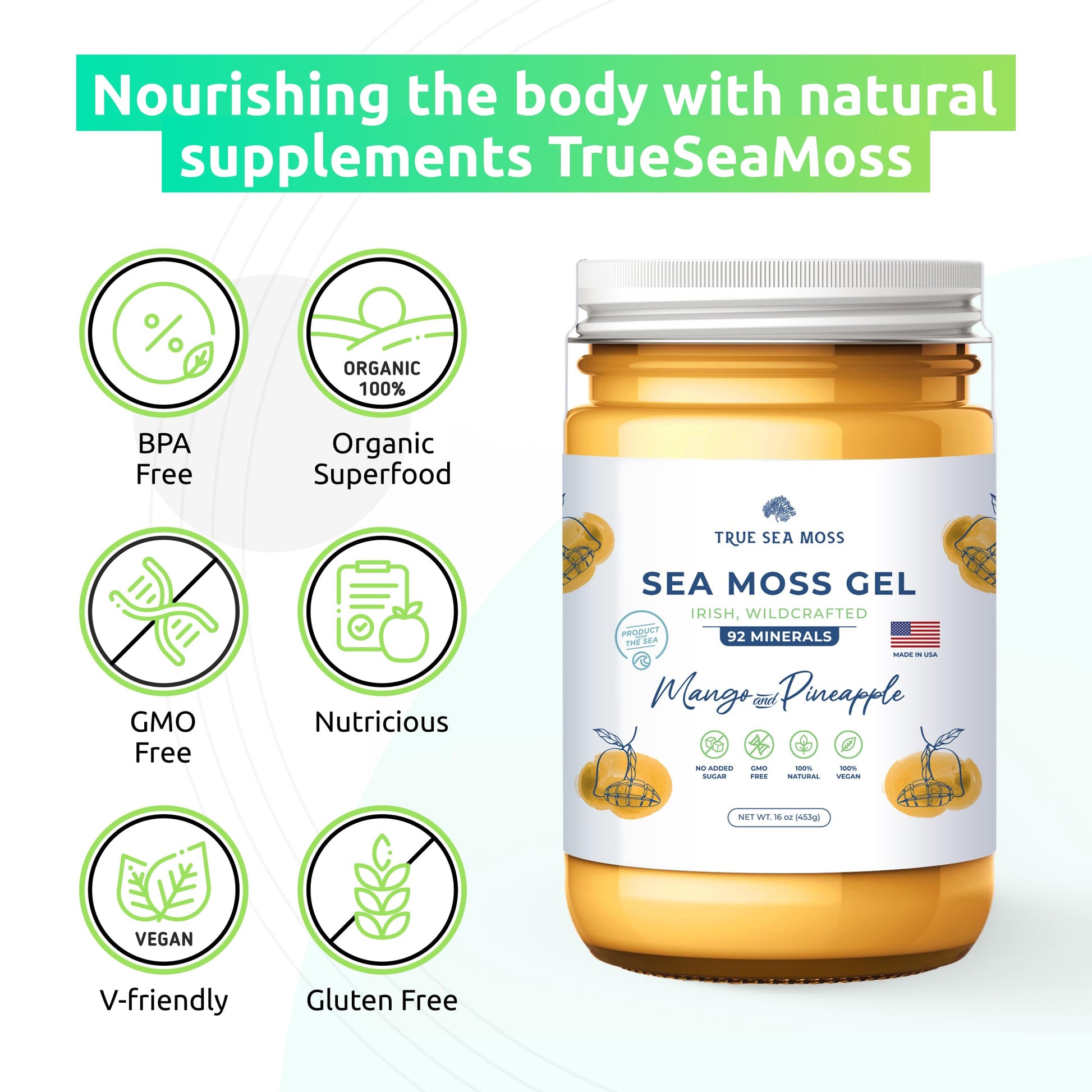 TrueSeaMoss Wildcrafted Irish Sea Moss Gel – Nutritious Organic Raw Seamoss Rich TrueSeaMoss buy supplements canada