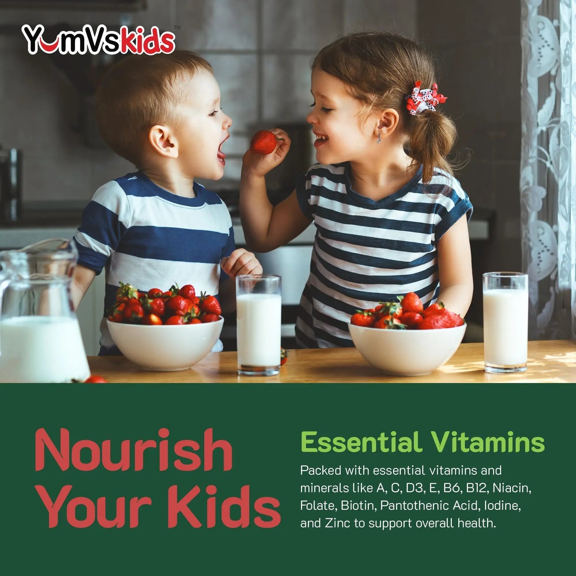 YumVs Kids Multivitamin Gummies - Fruit Flavored Chewable Children's Multivitamin - Kids Vitamins Multivitamin Gummy with 12 Minerals & Vitamins A C D3 E B6 B12 YUM-V'S buy supplements canada