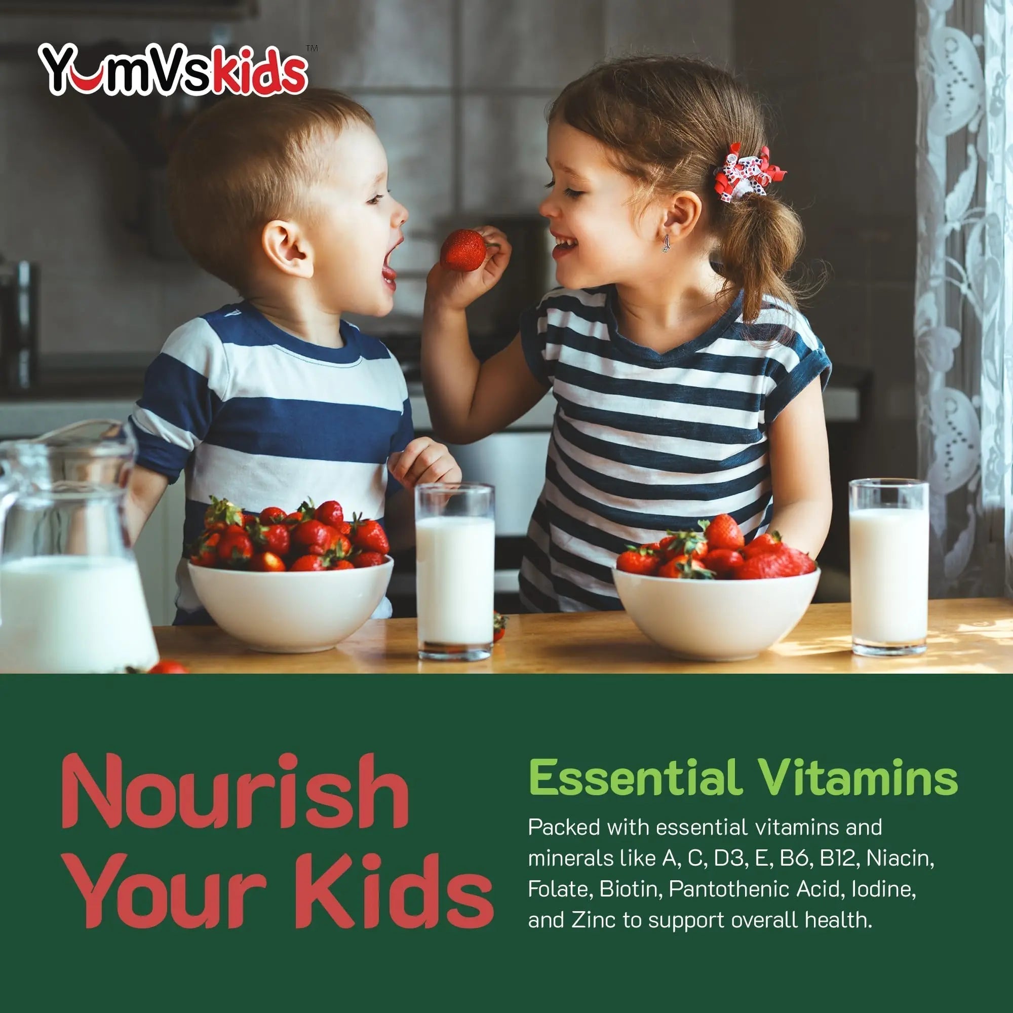 YumVs Kids Multivitamin Gummies - Fruit Flavored Chewable Children's Multivitamin - Kids Vitamins Multivitamin Gummy with 12 Minerals & Vitamins A C D3 E B6 B12 YUM-V'S buy supplements canada