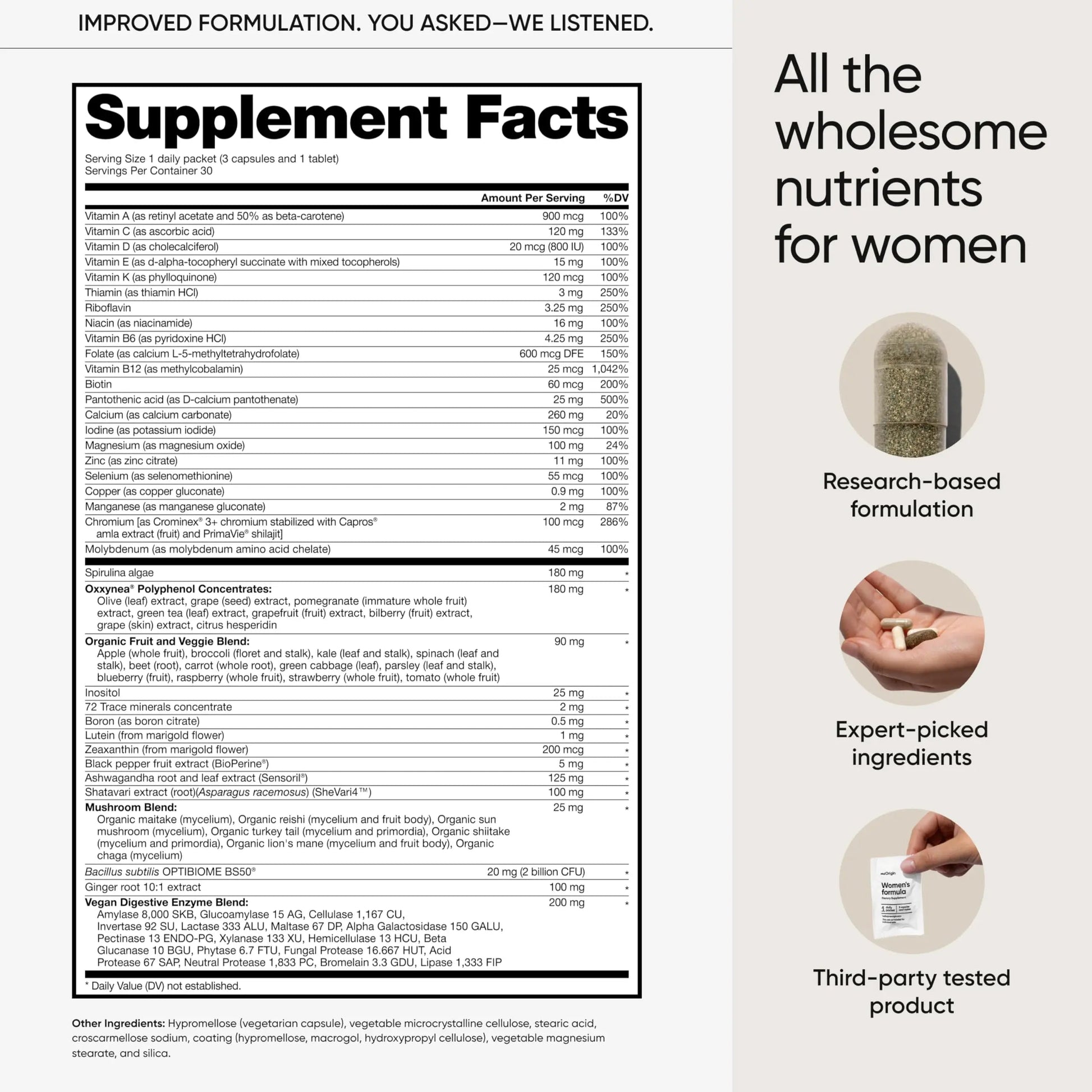meOrigin Multivitamin for Women, All-in-One Supplement Complex with Vitamin B12, A, C, Biotin, D, E, Folate, Magnesium meOrigin buy supplements canada