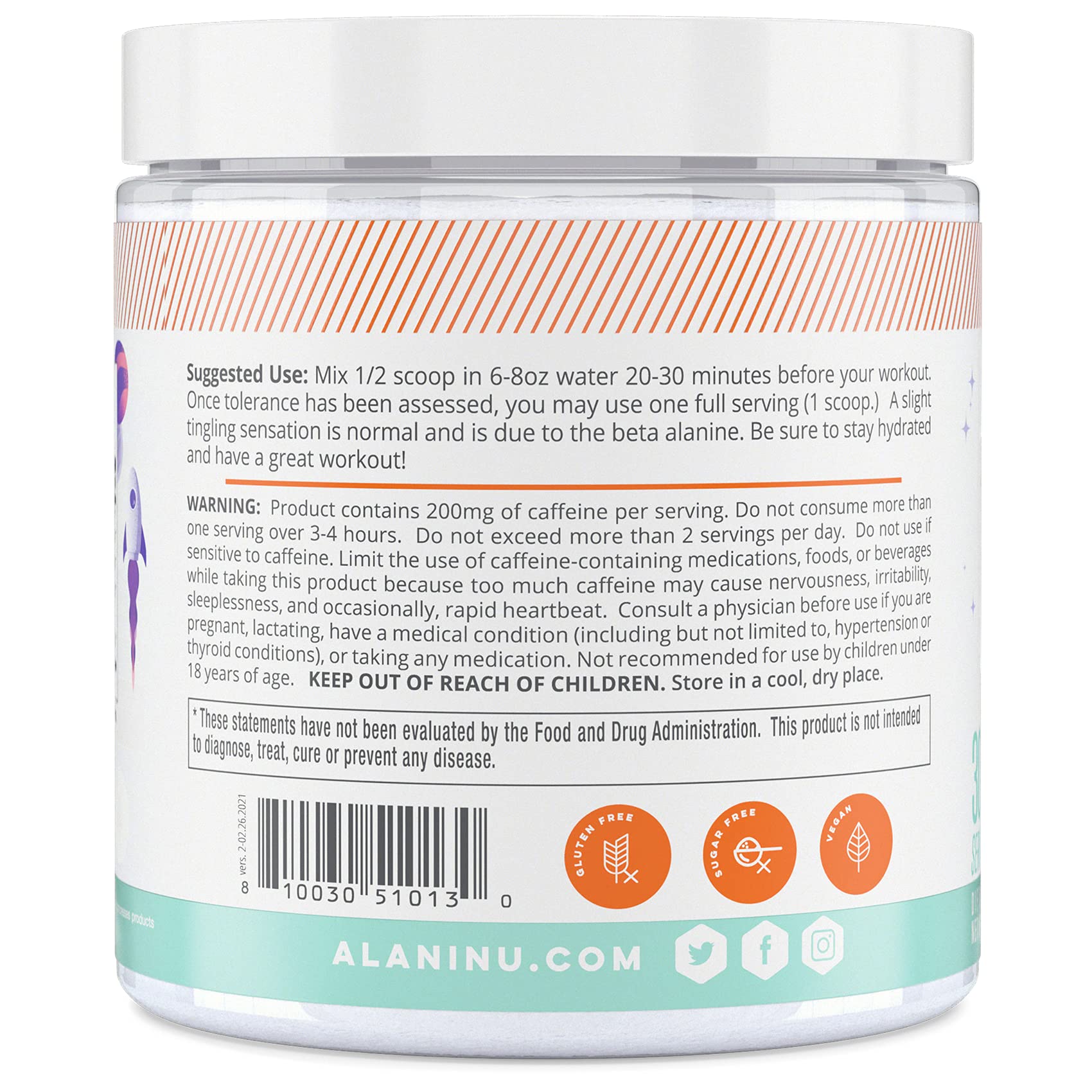 Alani Nu Pre Workout Powder GLAXAY Lemonade, Amino Energy Boost, Endurance Supplement, Sugar Free, 200mg Caffeine, L-Theanine, Beta-Alanine, L-Citrulline, 30 Servings Alani Nu buy supplements canada