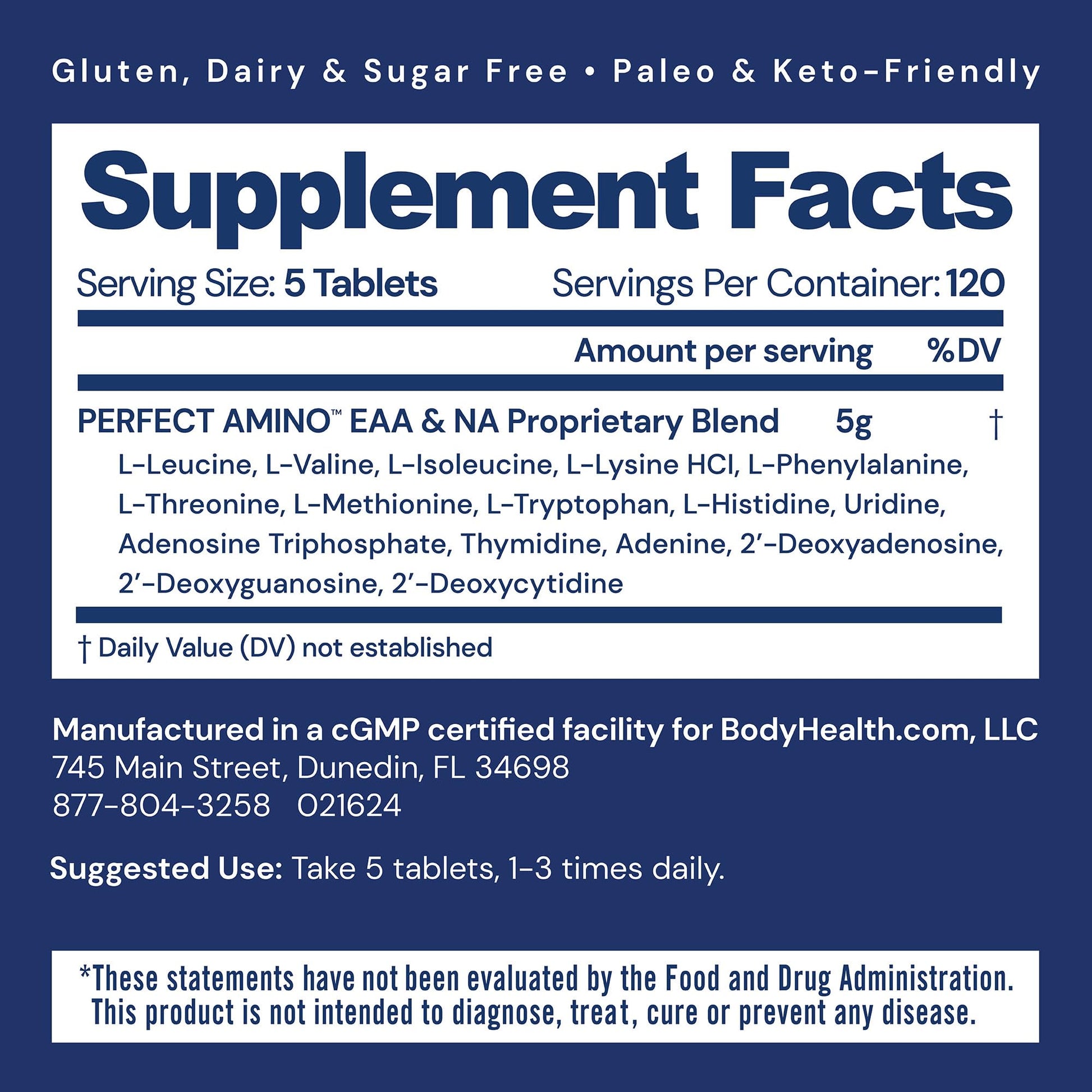 BodyHealth PerfectAmino, Essential Amino Acid with BCAAs + Lysine, Phenylalanine, Threonine, Methionine, Tryptophan, Supplement for Muscle Mass Production, BodyHealth buy supplements canada