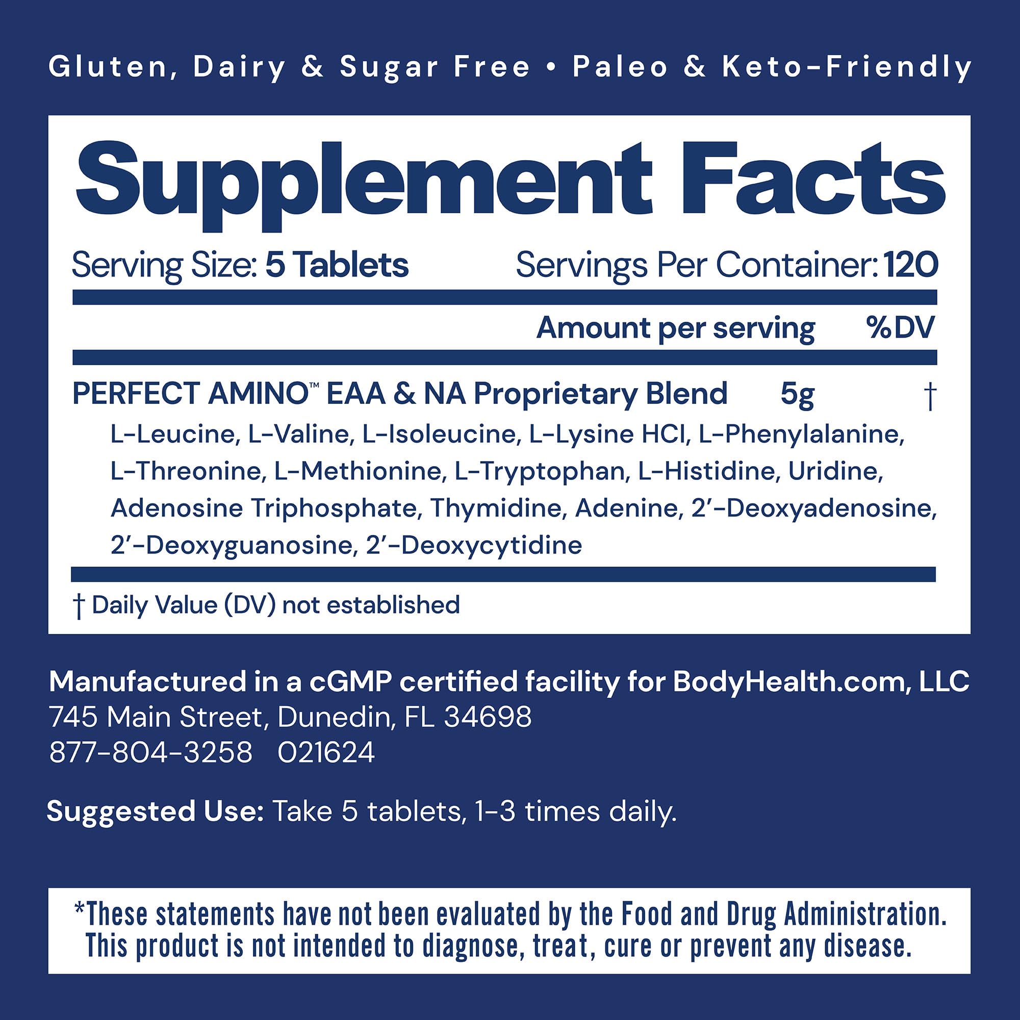 BodyHealth PerfectAmino, Essential Amino Acid with BCAAs + Lysine, Phenylalanine, Threonine, Methionine, Tryptophan, Supplement for Muscle Mass Production, BodyHealth buy supplements canada