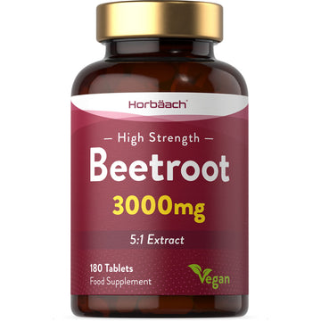 Beetroot Tablets 3000mg | 180 Count | High Strength 5:1 Extract Supplement | Nitric Oxide Horbäach buy supplements canada