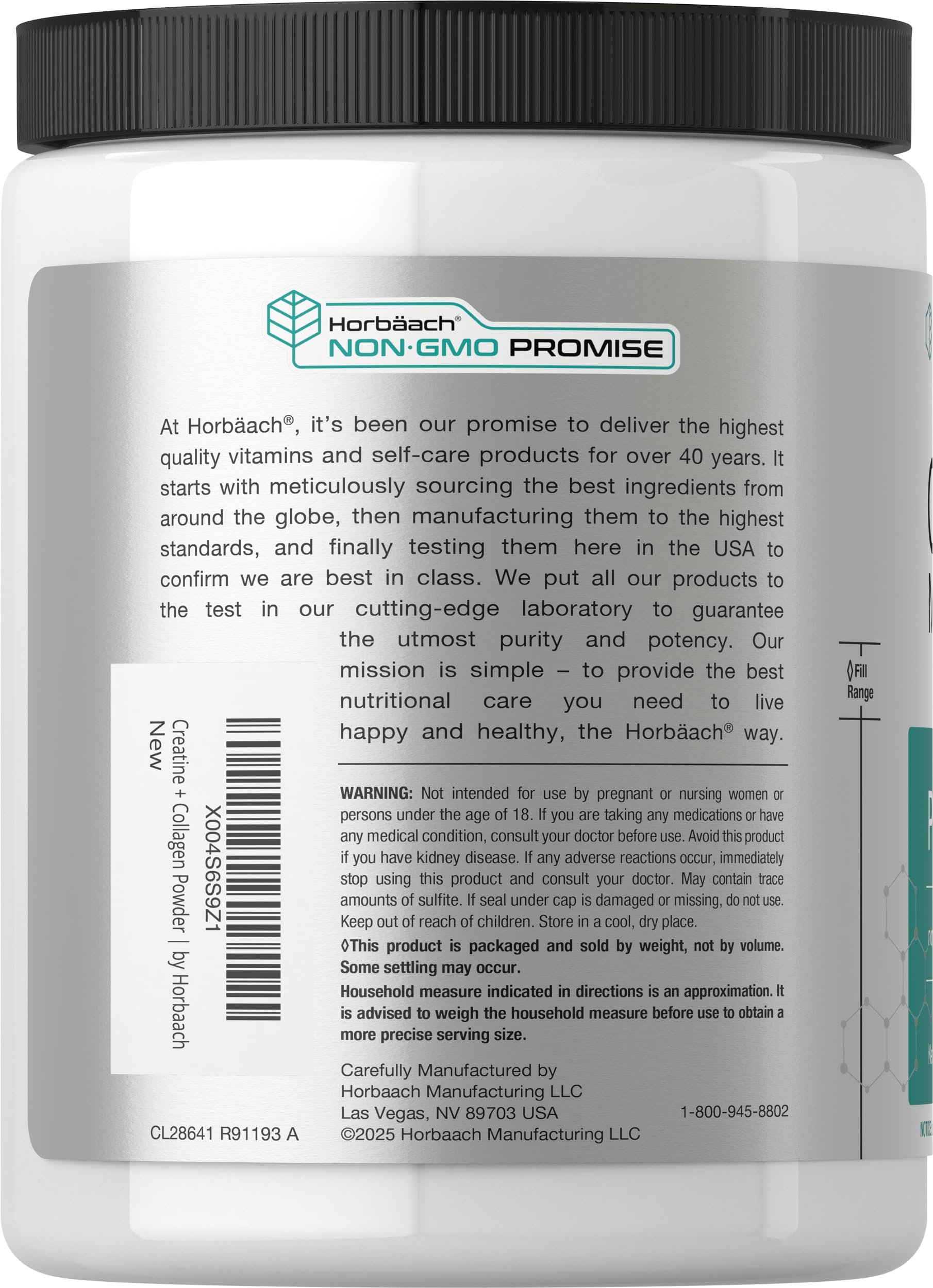 Horbäach Creatine Monohydrate Powder | with Collagen and L-Taurine | 10.05 oz | Unflavored | for Women and Men | Non-GMO, Gluten Free Horbäach buy supplements canada