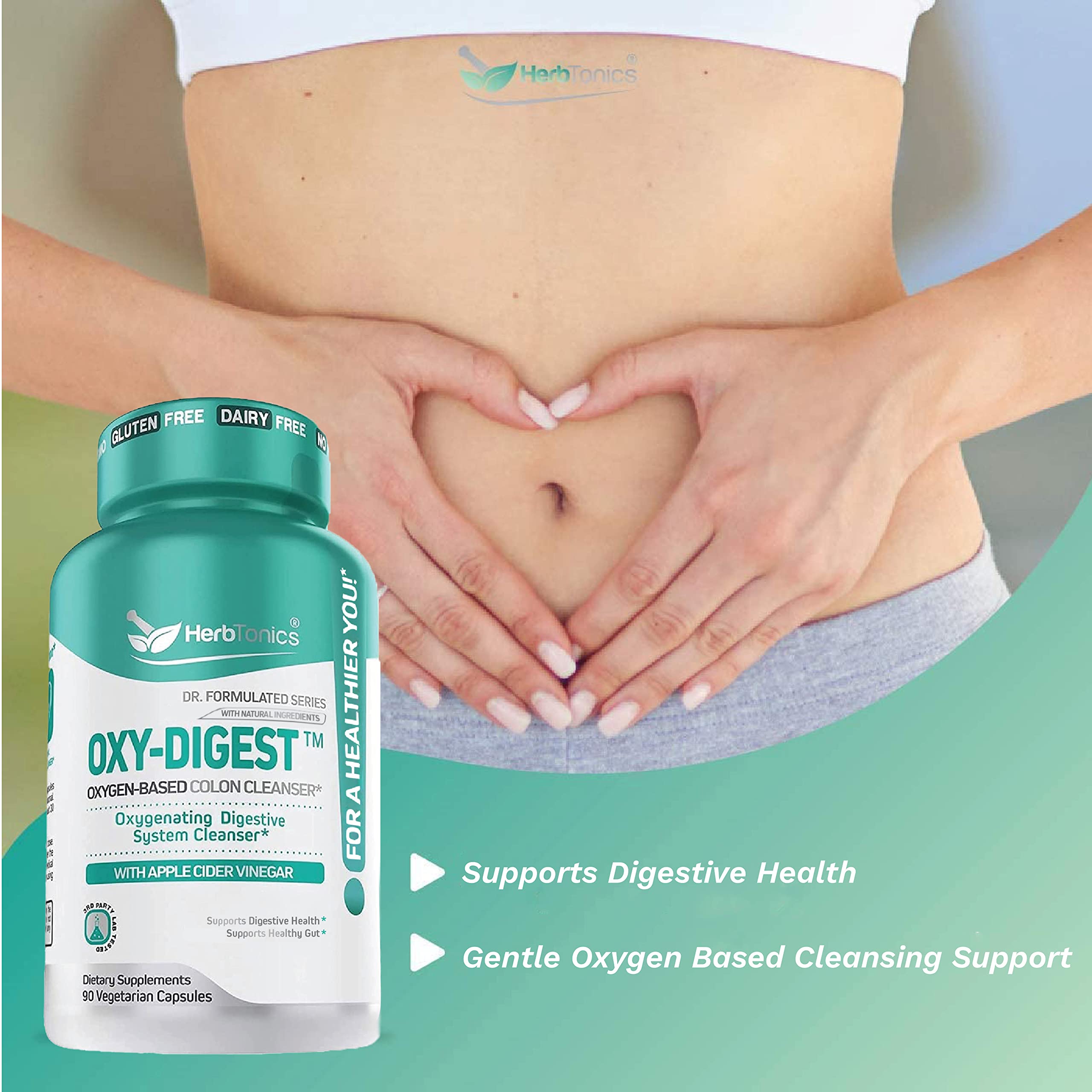 Herbtonics Oxygen Based Colon Cleanse and Detox Digestive System Formula | with Apple Herbtonics buy supplements canada