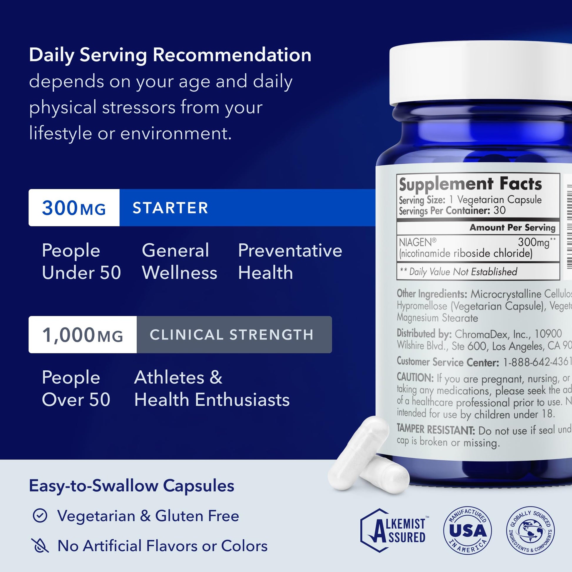 TRU NIAGEN Patented NAD Supplement for Brain Function, Anti Aging & Cell Regeneration, 300mg Niagen, 30 Servings | Supports Cellular Energy, Muscle | Nicotinamide Riboside (NR) Take 1 Daily | 2 Bottle TRU NIAGEN buy supplements canada