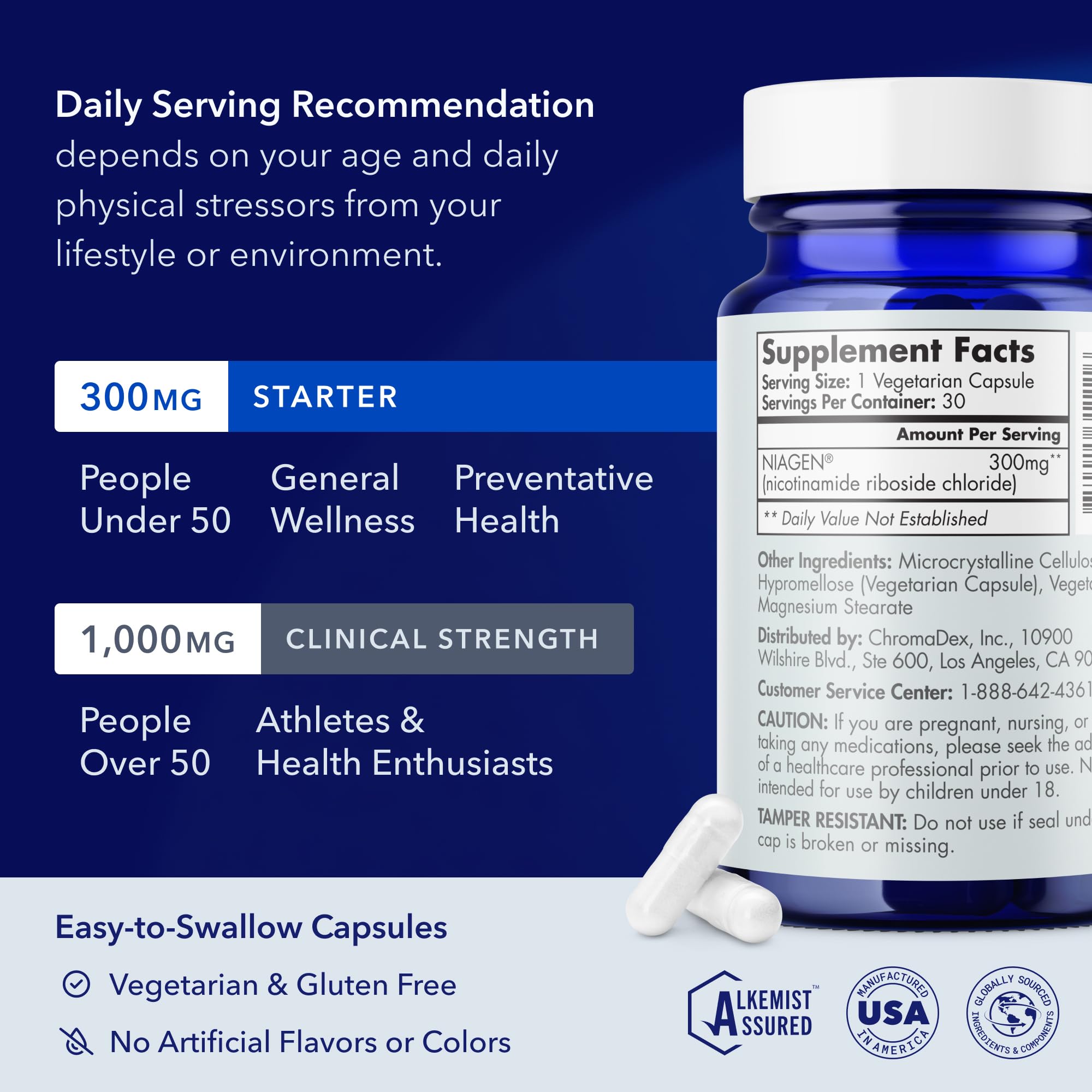 TRU NIAGEN Patented NAD Supplement for Brain Function, Anti Aging & Cell Regeneration, 300mg Niagen, 30 Servings | Supports Cellular Energy, Muscle | Nicotinamide Riboside (NR) Take 1 Daily | 2 Bottle TRU NIAGEN buy supplements canada
