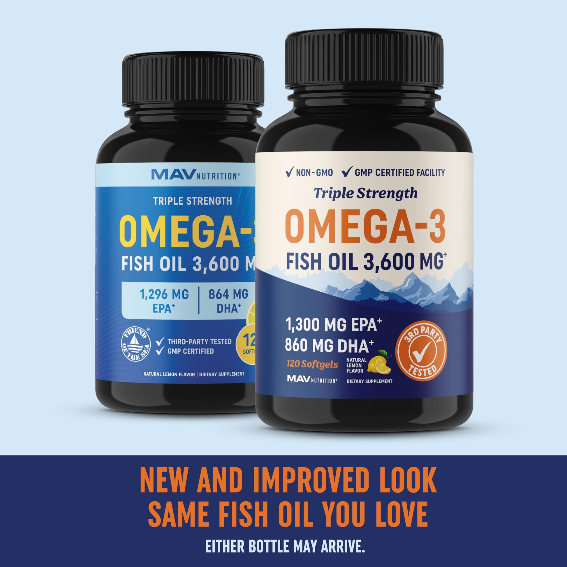 Triple Strength Omega 3 Fish Oil | 3600 mg EPA & DHA | Over 2100mg of Omega 3 Fatty MAV NUTRITION buy supplements canada