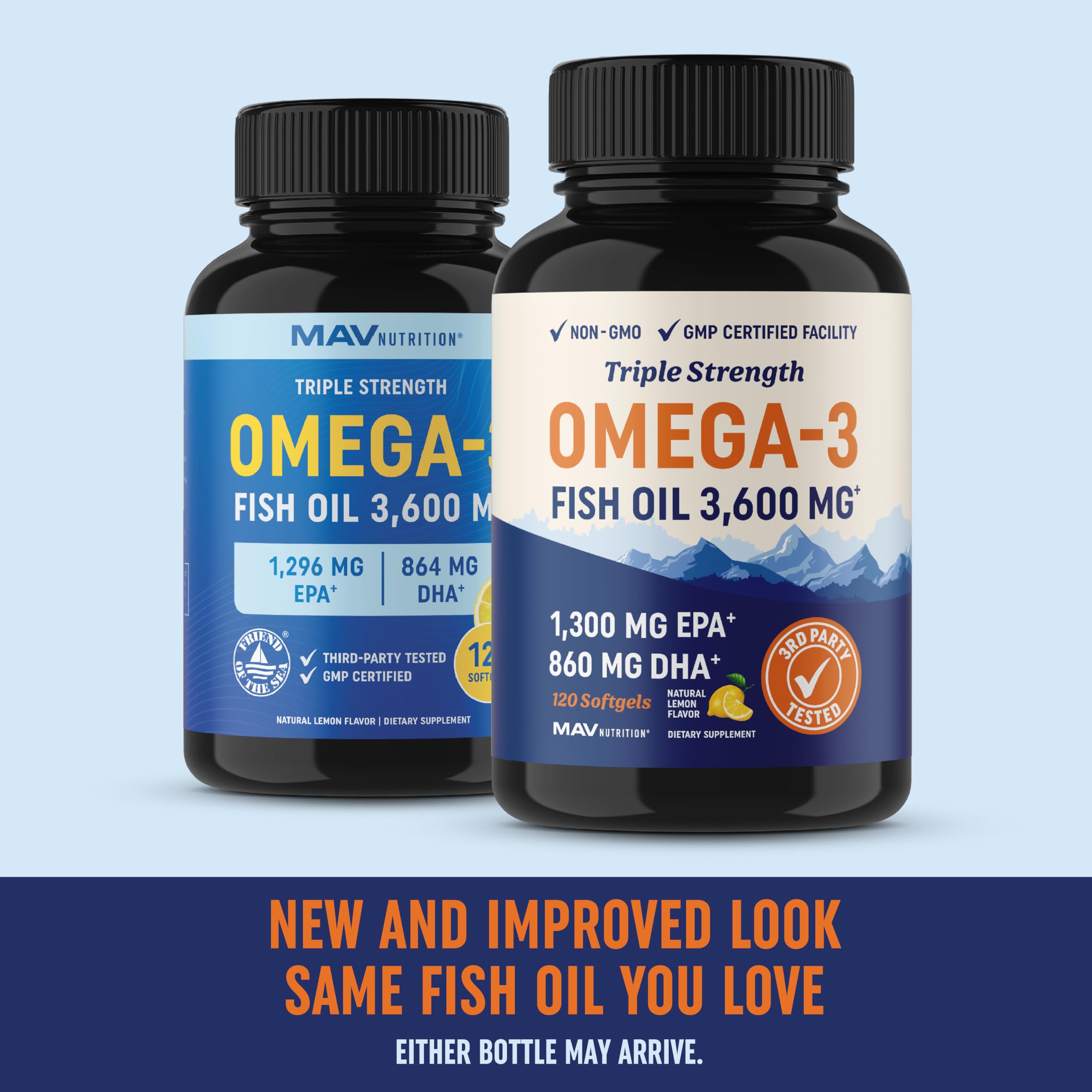 Triple Strength Omega 3 Fish Oil | 3600 mg EPA & DHA | Over 2100mg of Omega 3 Fatty MAV NUTRITION buy supplements canada