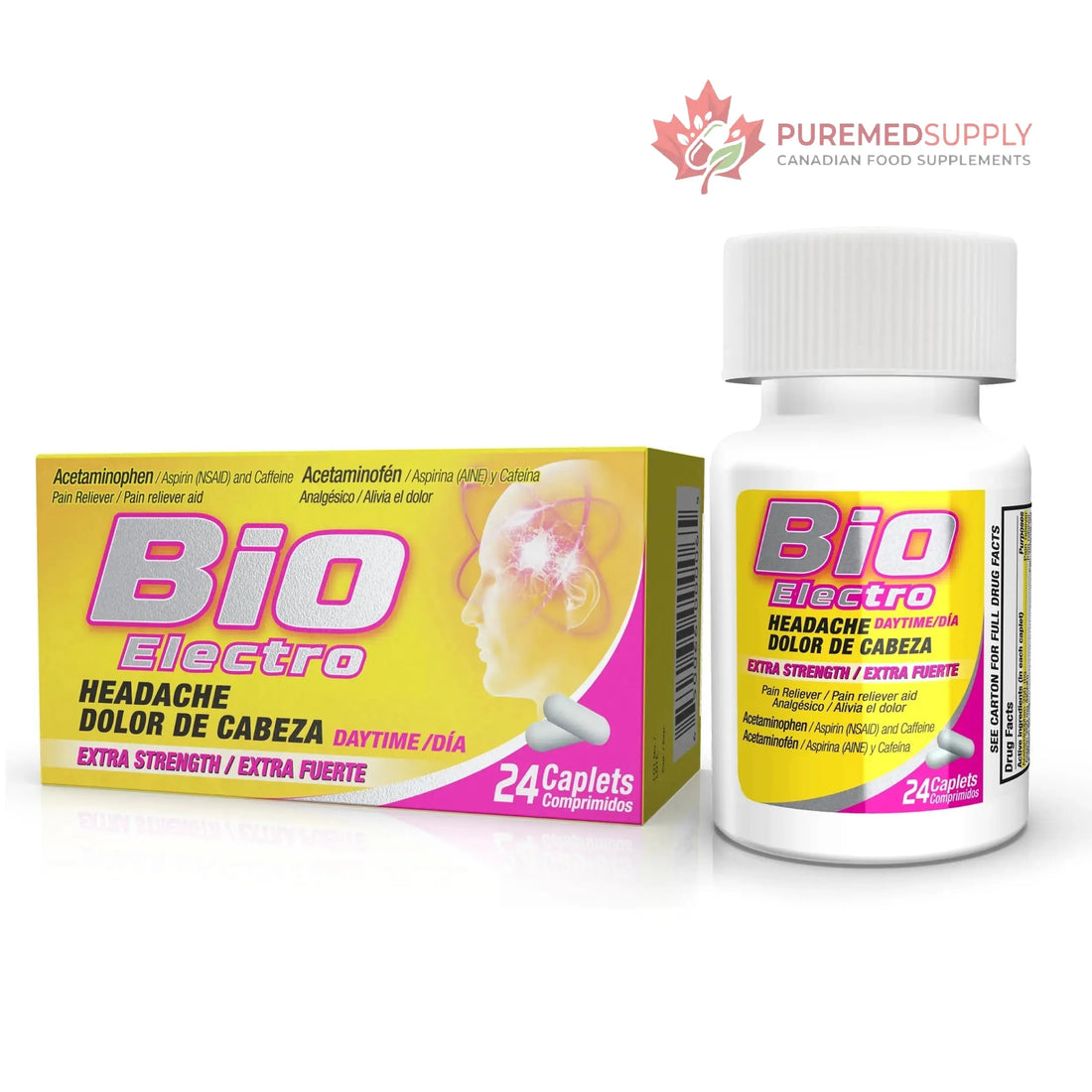BioElectro Extra Strength Pain & Headache Relief Tablets, 24 Count BioElectro buy supplements canada