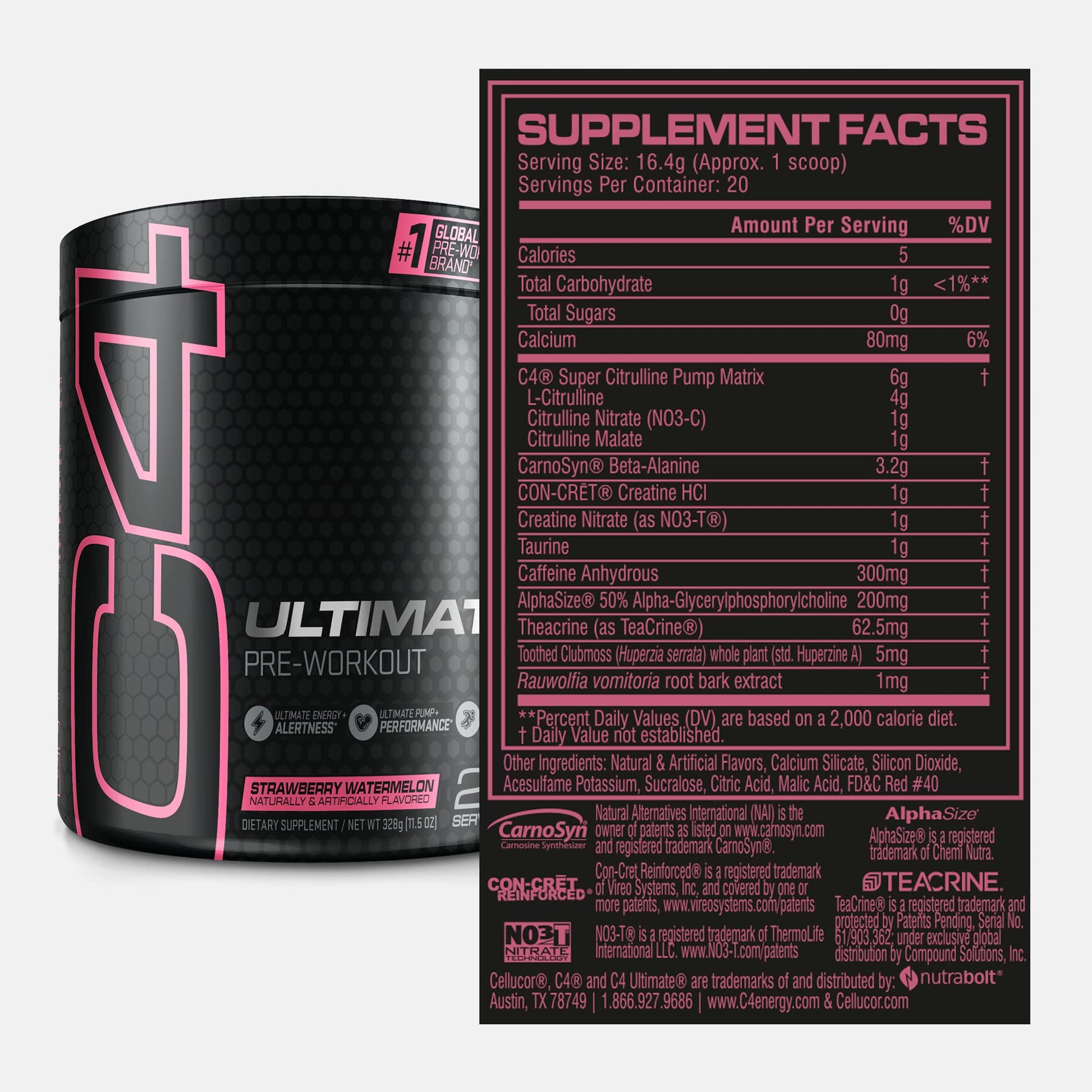Cellucor C4 Ultimate Pre Workout Powder Strawberry Watermelon - Sugar Free Cellucor buy supplements canada