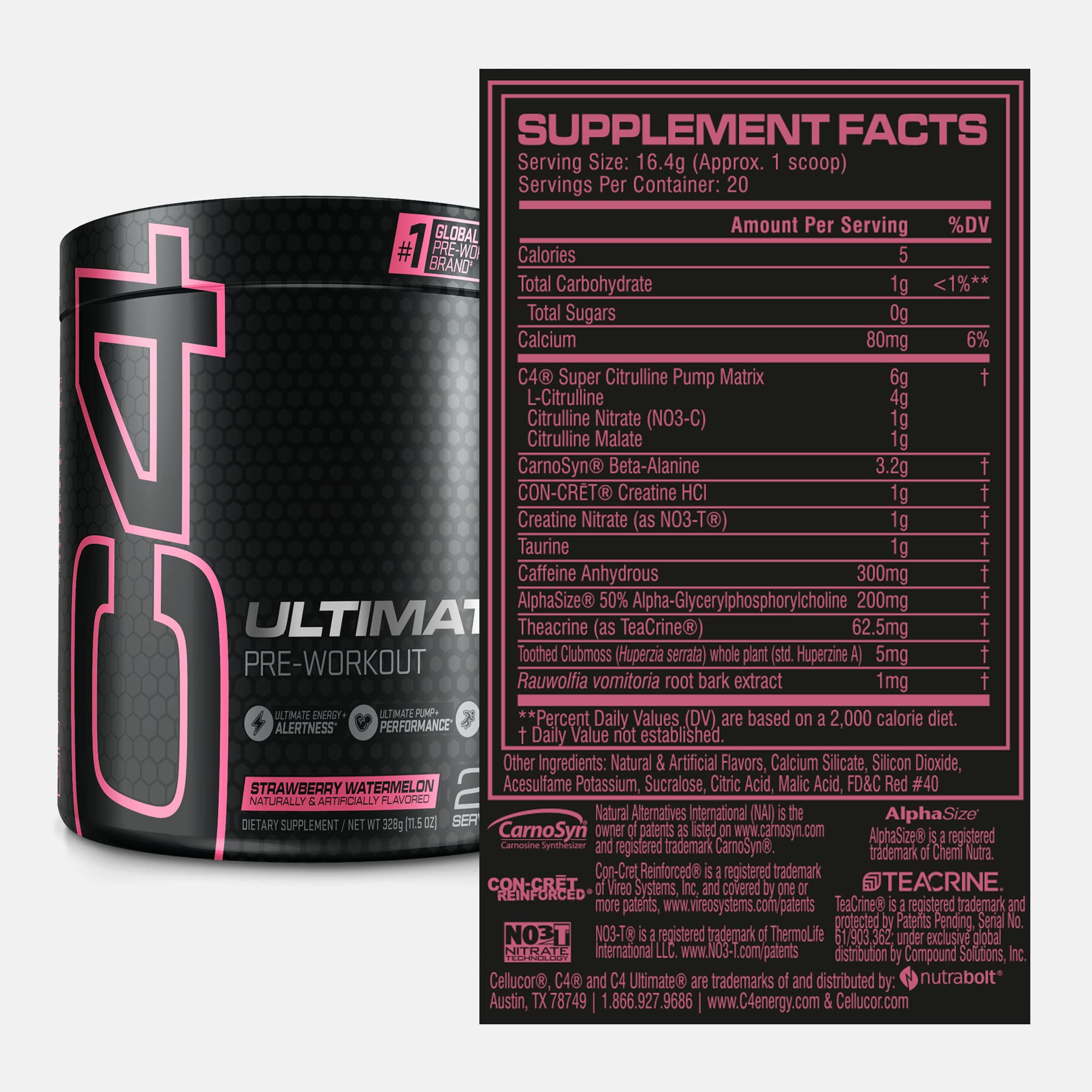 Cellucor C4 Ultimate Pre Workout Powder Strawberry Watermelon - Sugar Free Cellucor buy supplements canada