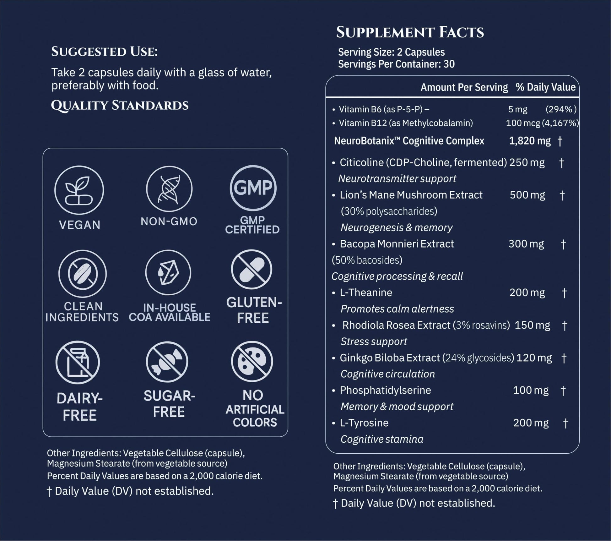 Xenivra Synaptix™ Natural Nootropic Brain Supplement | Herbal Memory & Focus Pills with Citicoline, L-Theanine, Lion’s Mane, Bacopa & Rhodiola | Mental Clarity & Brain Fog Support | 60 Vegan Capsules XENIVRA NATURE, AMPLIFIED BY SCIENCE buy supplements canada