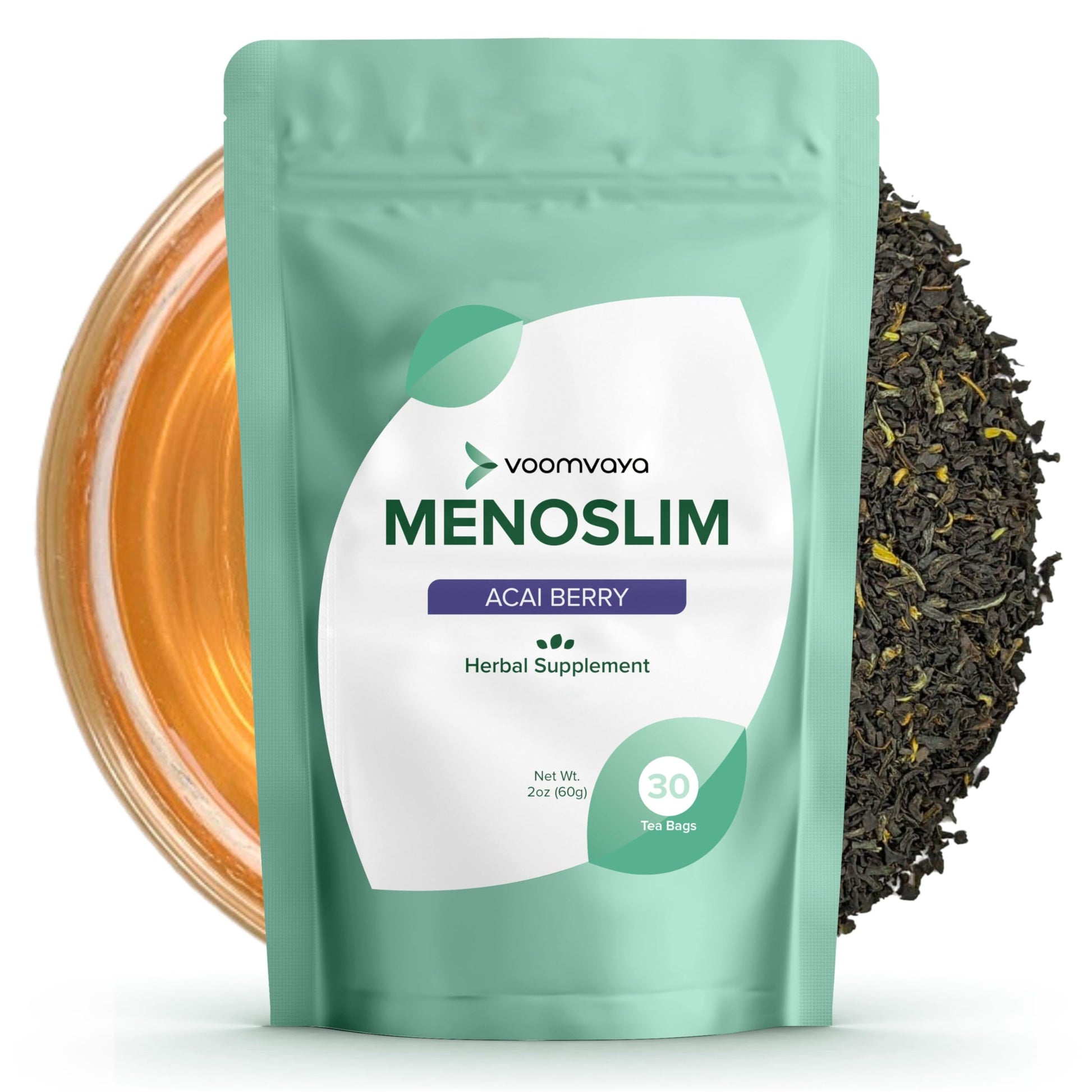 VoomVaya MenoSlim Tea – Menopause & Perimenopause Supplement for Women – Supports Healthy Metabolism & Overall Wellness – Acai Berry Flavor – 30 Tea Bags VoomVaya buy supplements canada