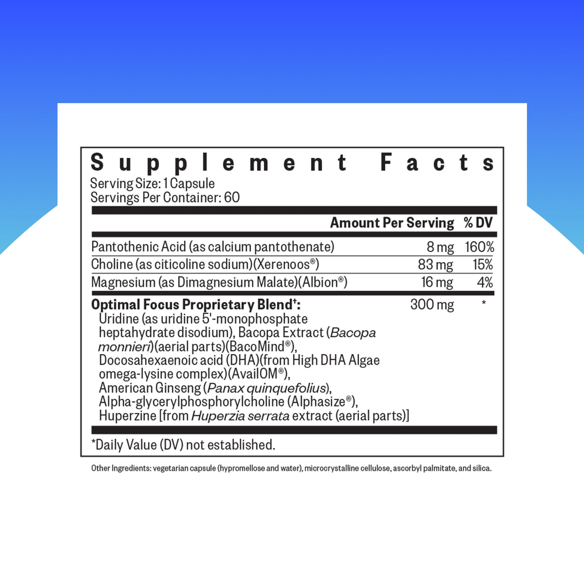 Seeking Health Optimal Focus, Stimulant-Free and Caffeine-Free Nootropic Support for Memory and Focus, with Choline, DHA from Algae, American Ginseng, Vegan and Vegetarian (60 Capsules) Seeking Health buy supplements canada