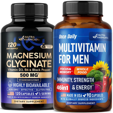 NUTRAHARMONY Multivitamins for Men & Magnesium Glycinate Capsules NUTRAHARMONY buy supplements canada