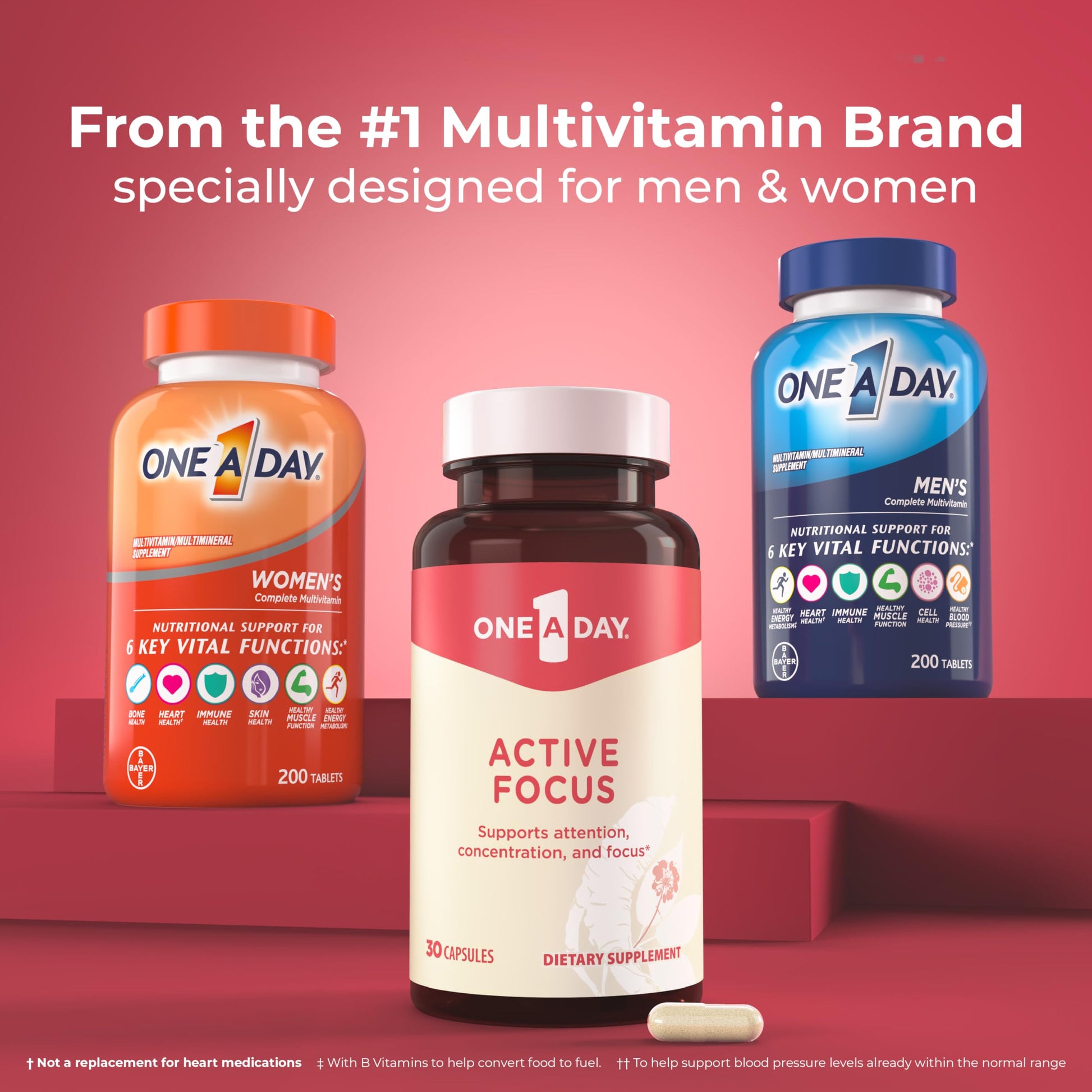 ONE A DAY Bundle Multivitamin for Men 200 Count Tablets Active Focus Supplement ONE A DAY buy supplements canada