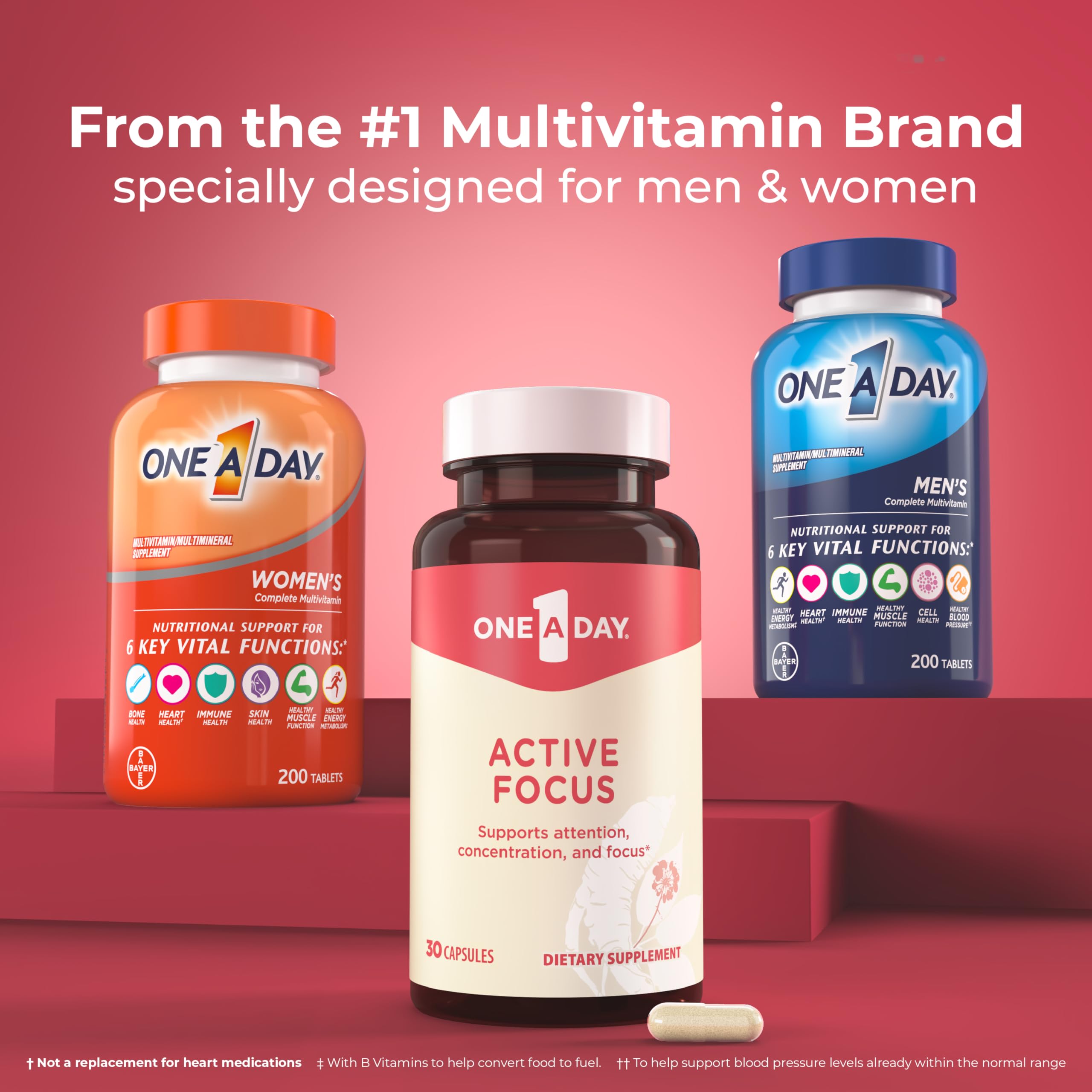 ONE A DAY Bundle Multivitamin for Men 200 Count Tablets Active Focus Supplement ONE A DAY buy supplements canada