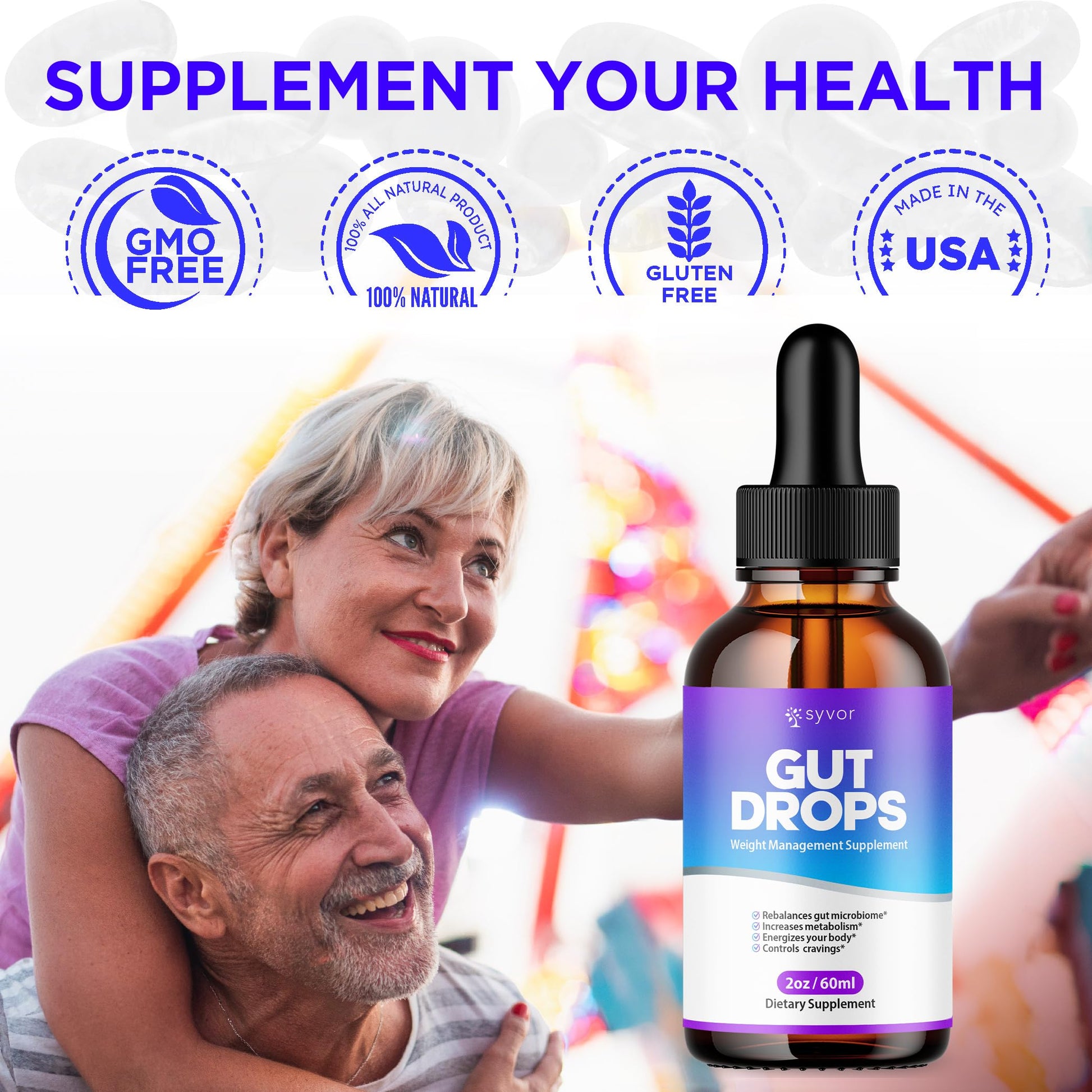 Gut Drops, Official Gut Drops Liquid Supplement Advanced All Natural Vitamin Formula, GutDrop Maximum Strength Biome Support for Health Energy and Wellness Support for Men and Women (30 Servings) Syvor buy supplements canada