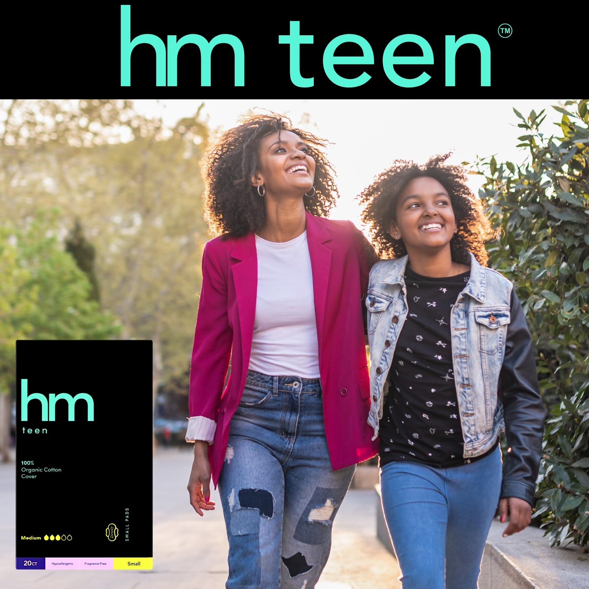 HM Teen | Pads for Teens | 100% Organic Cotton Pad Topsheet | Non Toxic Teen Pads with Wings HM Teen buy supplements canada
