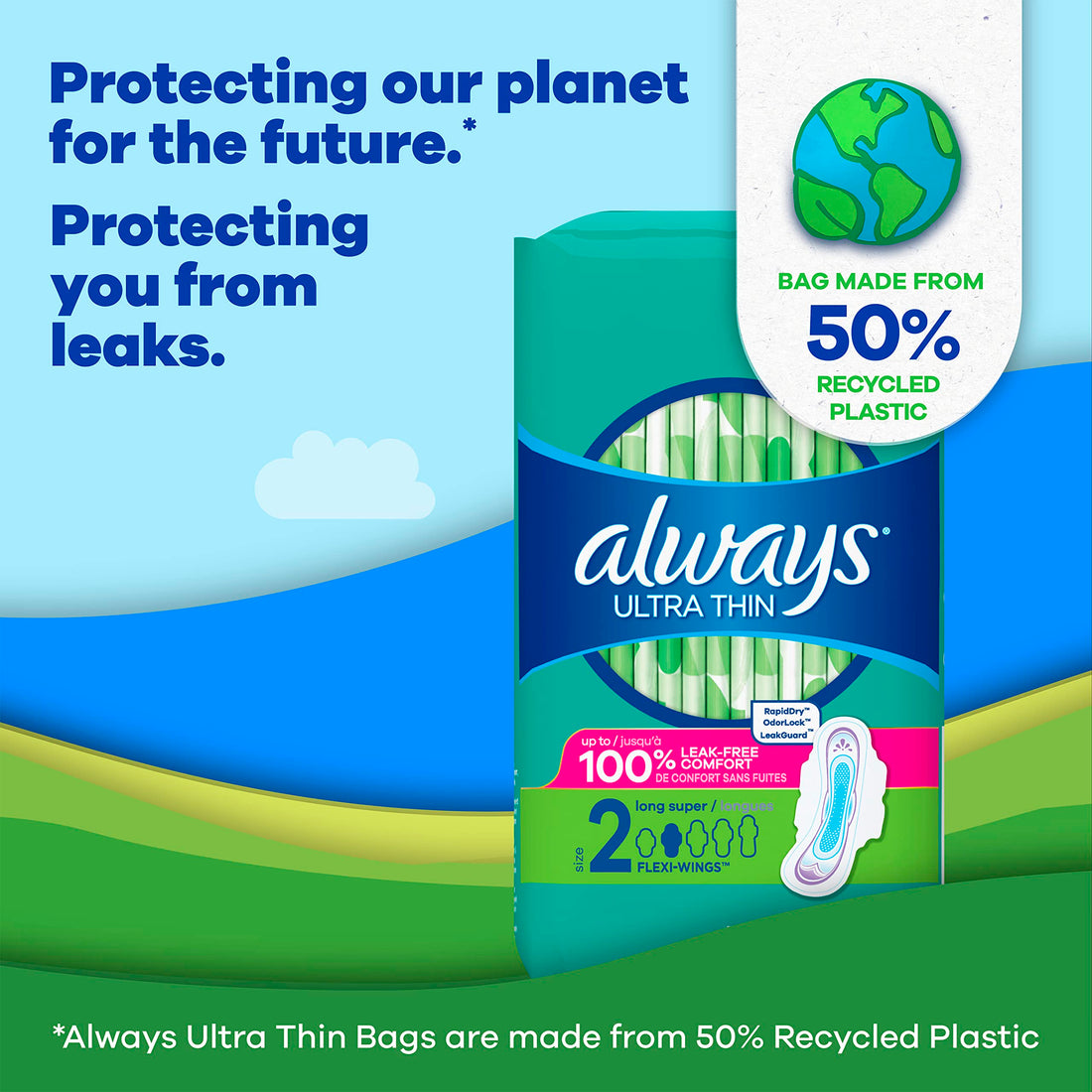 Always Ultra Thin Feminine Pads For Women, Size 2 Long Super Absorbenc Always buy supplements canada