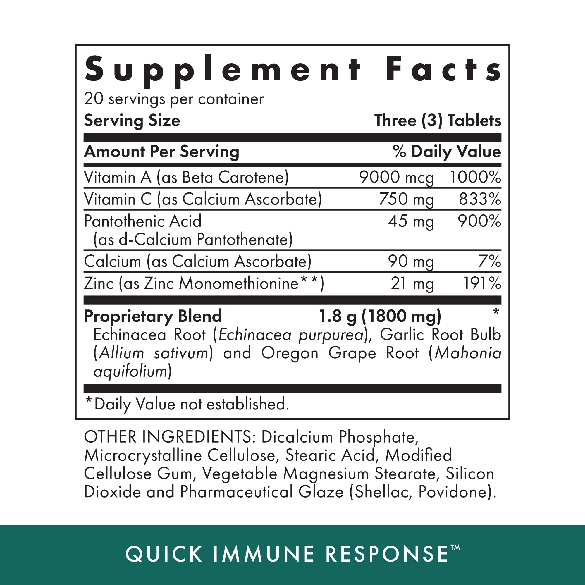 Michael's Health Naturopathic Programs Quick Immune Response - 60 Vegetarian Tablets - Immune System Support - With Vitamin A, Vitamin C & Zinc - 20 Servings MICHAEL'S buy supplements canada