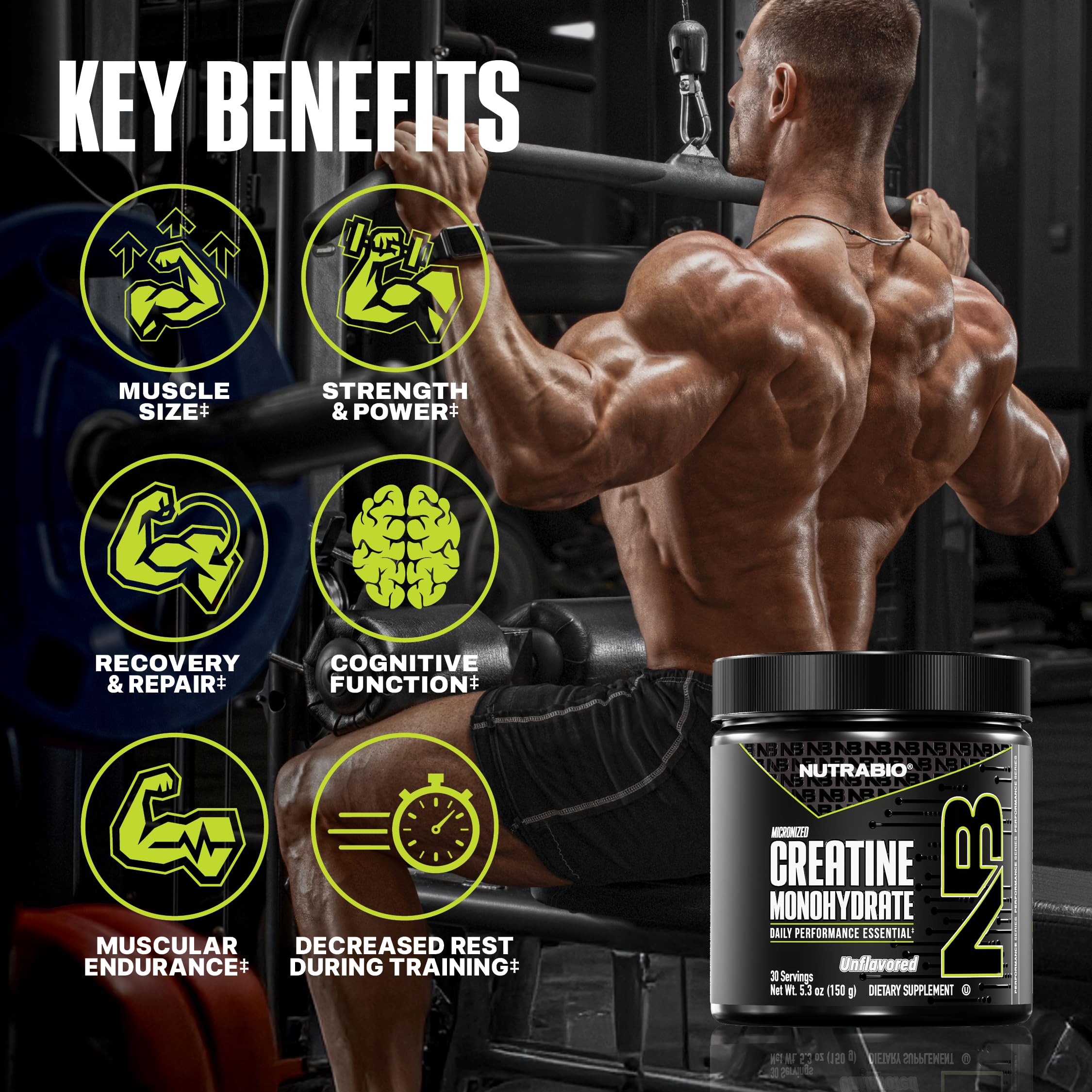 NutraBio Pure Micronized Creatine Monohydrate Powder Supplement, Unflavored, (150 g) - Supports Bulk Muscle Energy, Recovery, and Strength - HPLC Tested Creatine Powder Supplement for Men and Women NutraBio buy supplements canada