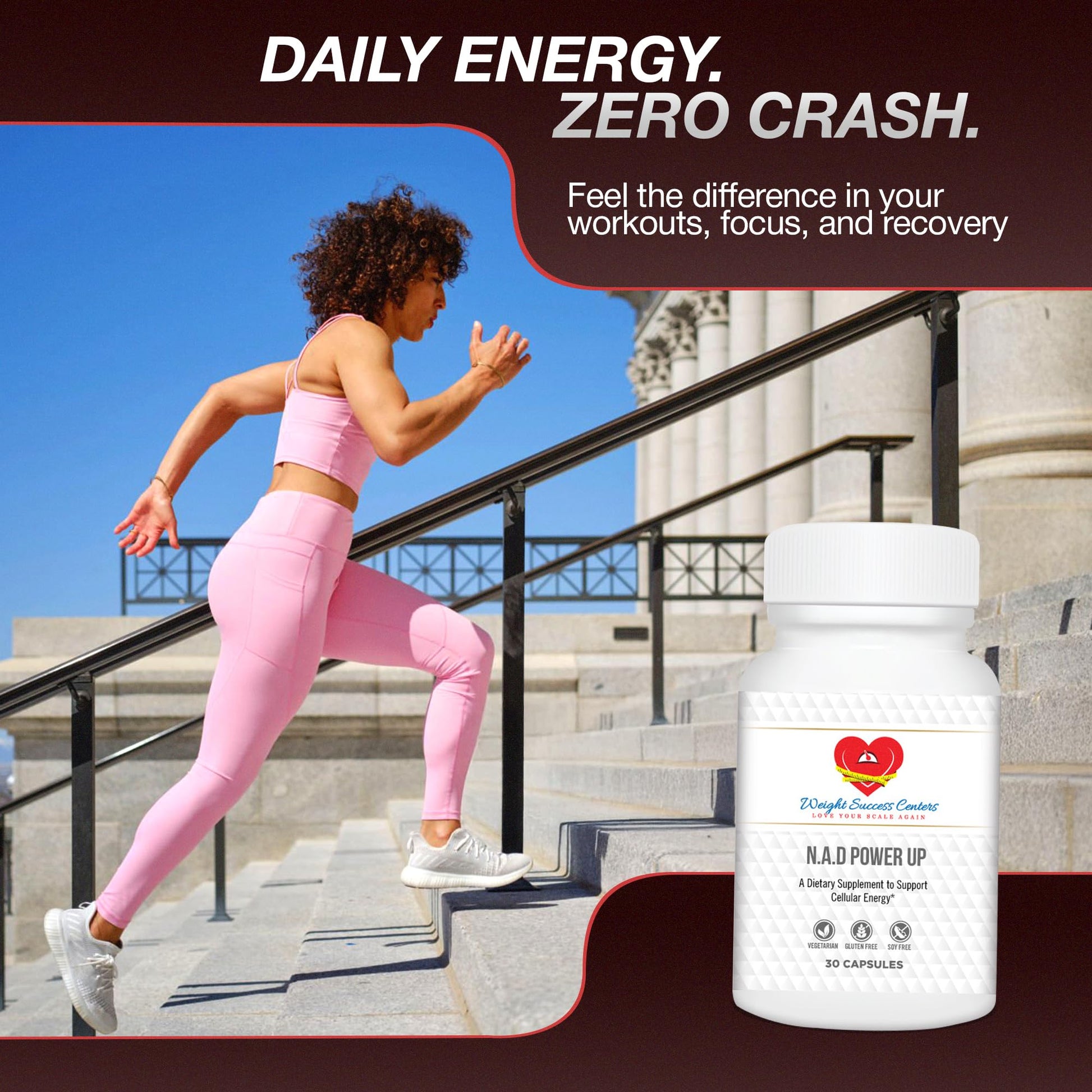 Weight Success Centers NAD+ Power Up Liposomal NAD+ Supplement – High Potency for Cellular Energy & Healthy Aging – Vegan, Gluten-Free, Non-GMO – for Men & Women – 30-Day Supply Weight Success Centers buy supplements canada
