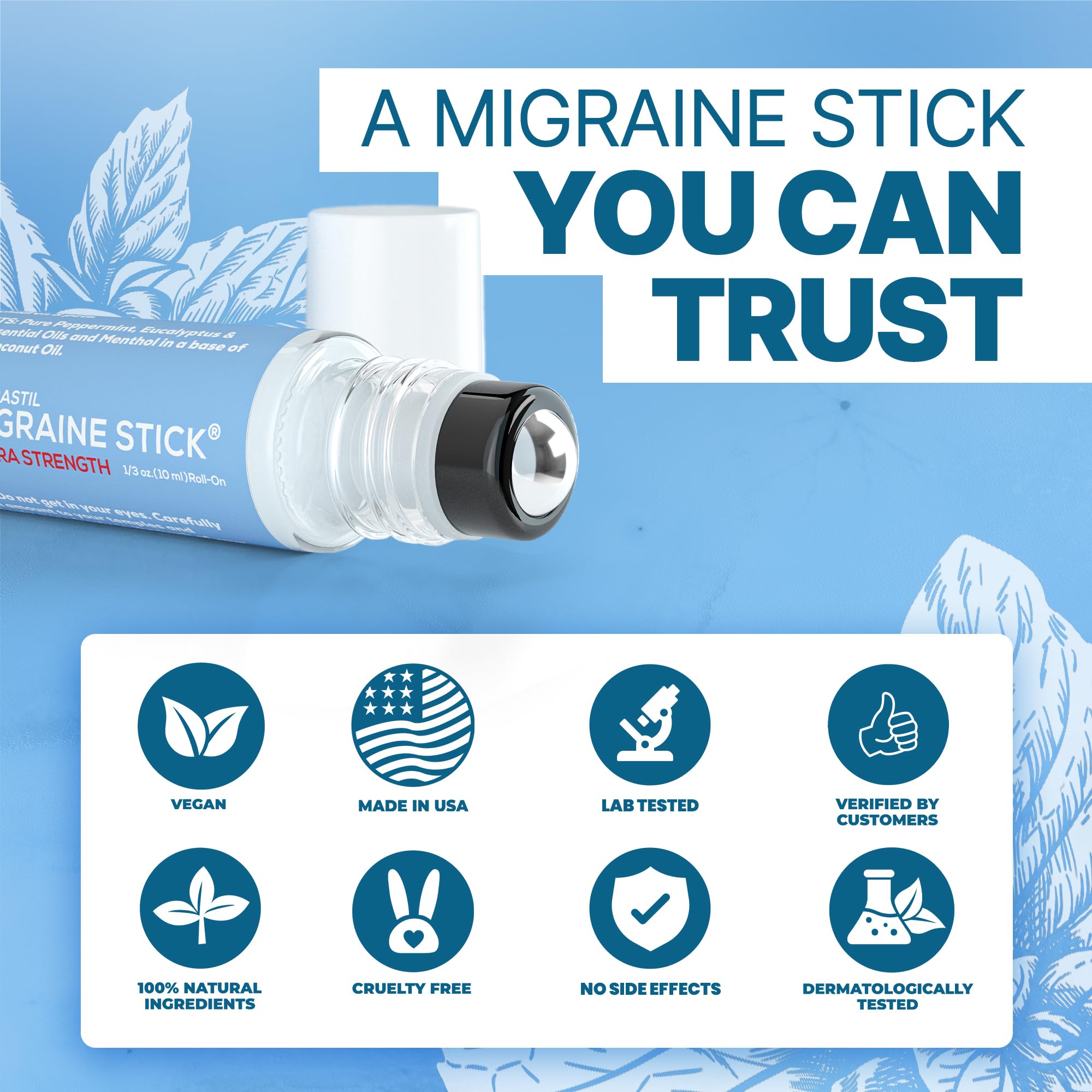 Basic Vigor Migrastil Extra Strength Migraine Stick Advanced Formula, Strong Aromatherapy Roll On Includes Menthol, Essential Oils, No Lavender, Made in The USA. Basic Vigor buy supplements canada