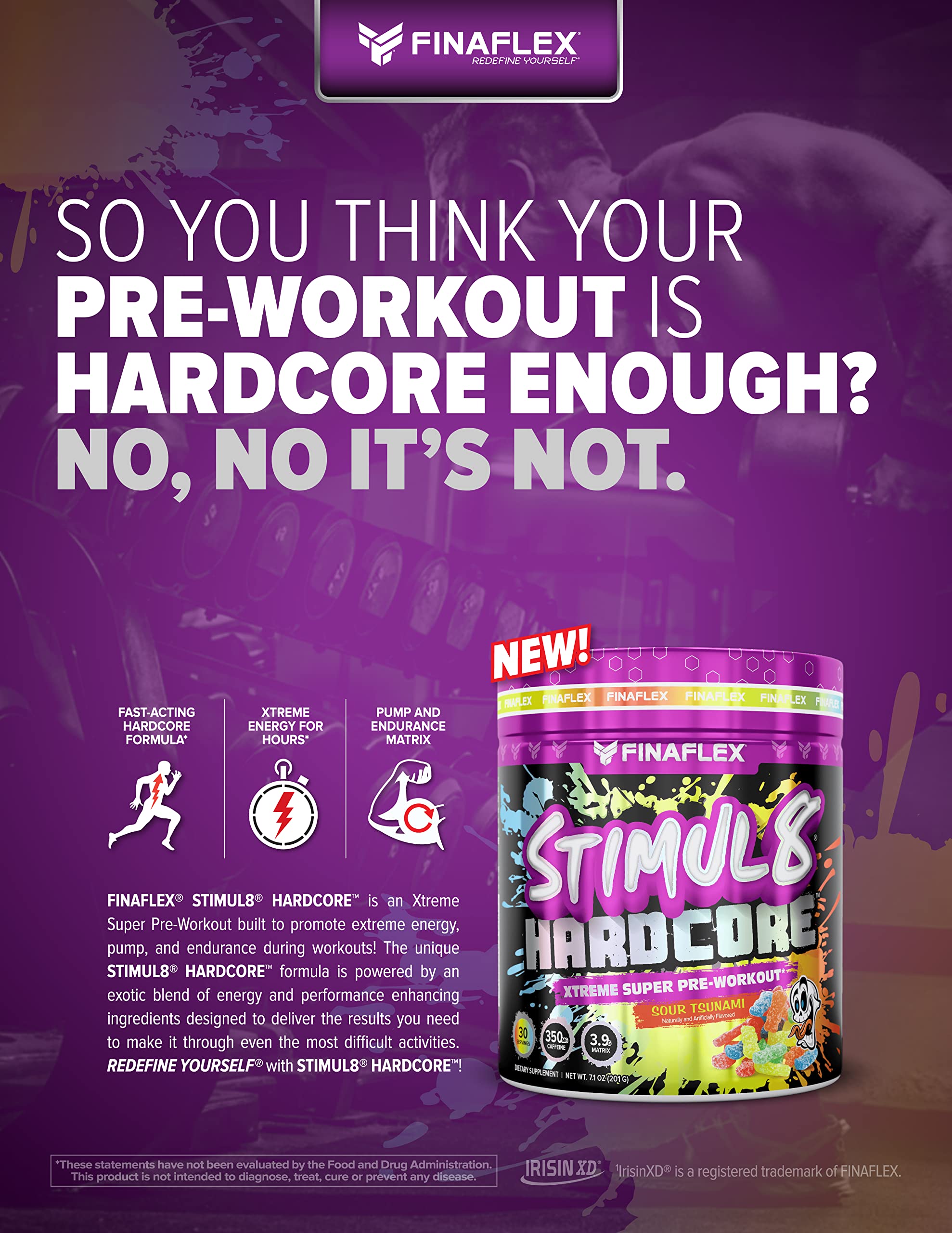 FINAFLEX STIMUL8 Hardcore, Grape Escape - Extreme Energy, Strength & Endurance FINAFLEX buy supplements canada