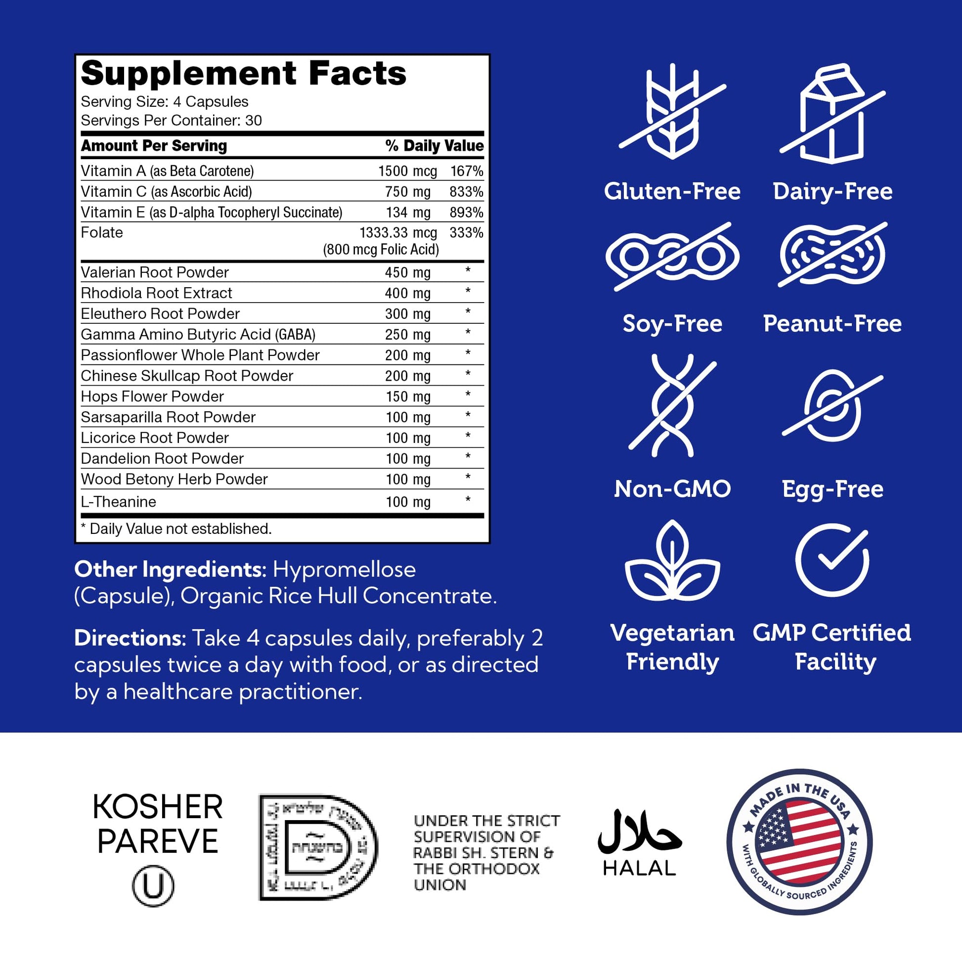 Zahler StressMaster, Relaxation Support Supplement, Promotes Natural Calm, Certified Kosher 120 Capsules Zahler buy supplements canada